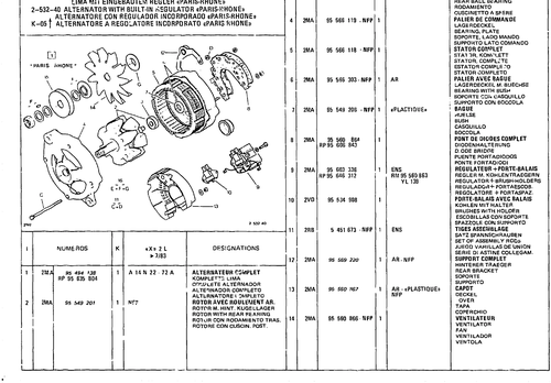 Alternator With built-In Regulator, page 378 — CX Parts Catalogue — 1981–1985