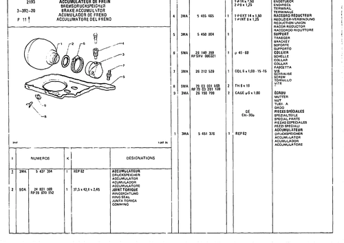 Brake Accumulator, page 428 — CX Parts Catalogue — 1981–1985