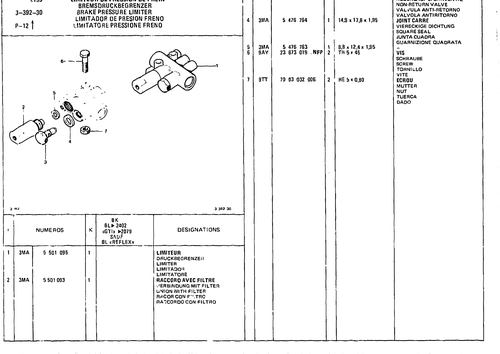 Brake Pressure Limiter, page 429 — CX Parts Catalogue — 1981–1985