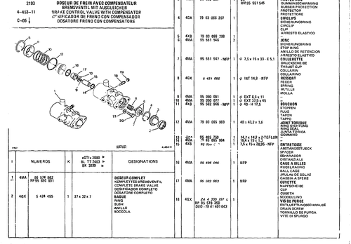Brake Control Valve With Compensator, page 526 — CX Parts Catalogue — 1981–1985