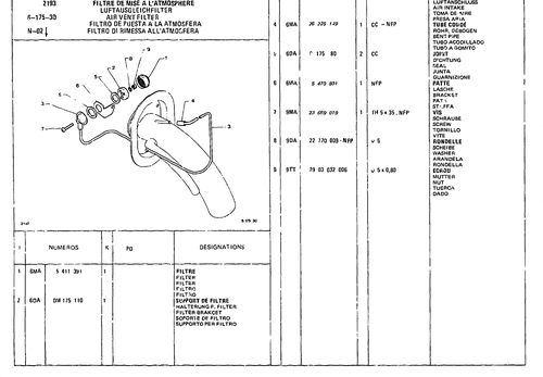 Air Vent Filter, page 651 — CX Parts Catalogue — 1981–1985