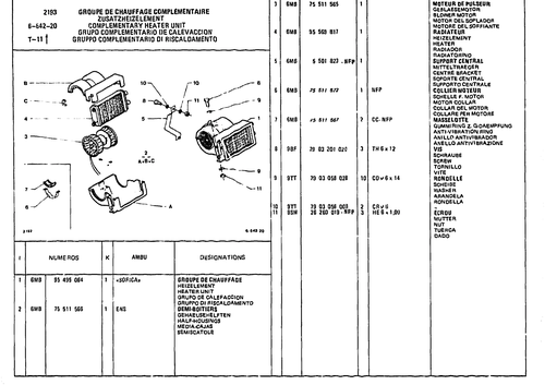 Complementary Heater Unit , page 723 — CX Parts Catalogue — 1981–1985