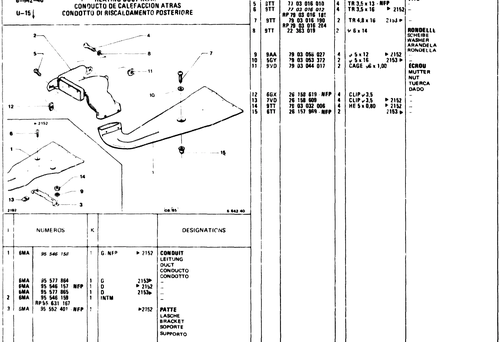 Heating Duct, page 728 — CX Parts Catalogue — 1981–1985