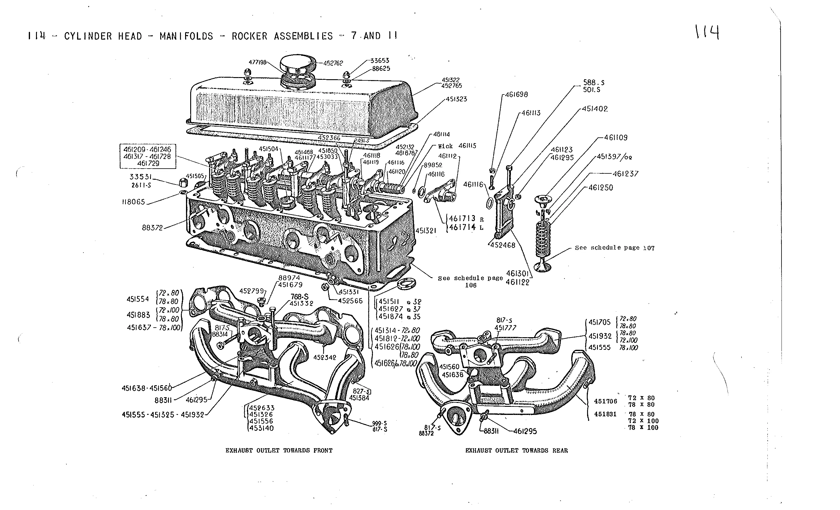 Cylinder head 7, 11, page 16 of 226 — Front Wheel Drive 7 & 11 Parts Catalogue