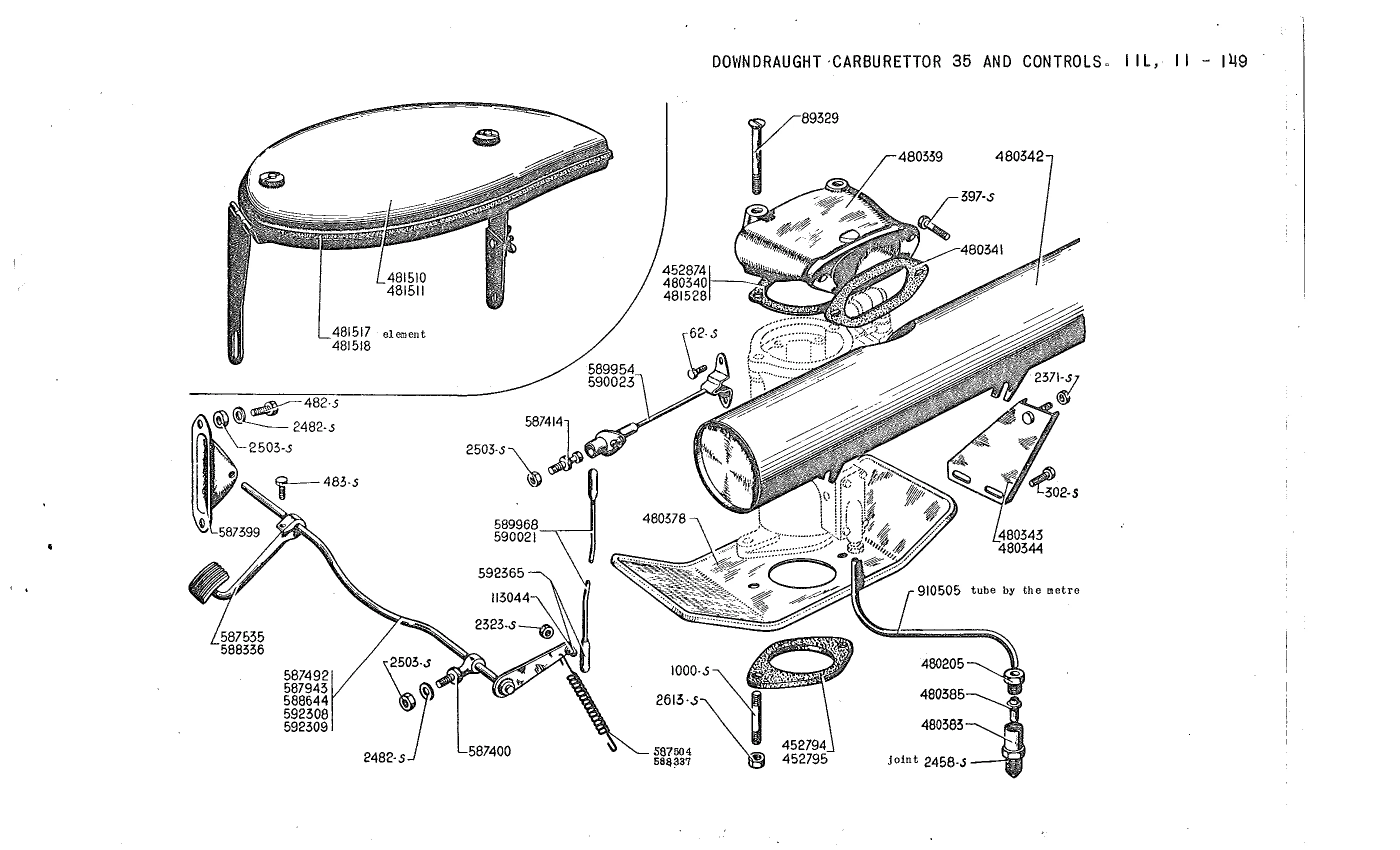 Carburetter 2/39->4/50, page 42 of 226 — Front Wheel Drive 7 & 11 Parts Catalogue