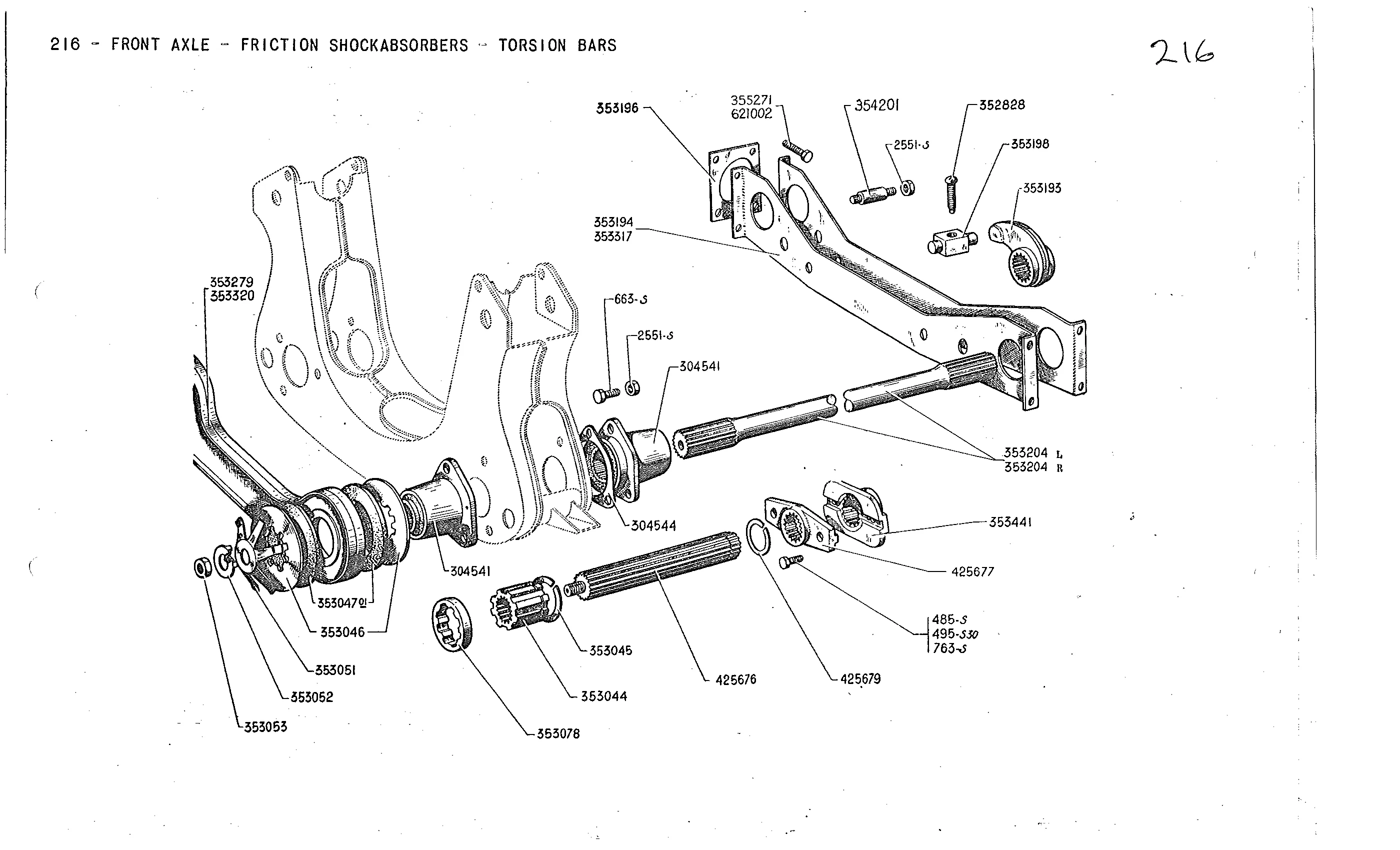 Friction s/absorbers, torsion bars, page 76 of 226 — Front Wheel Drive 7 & 11 Parts Catalogue
