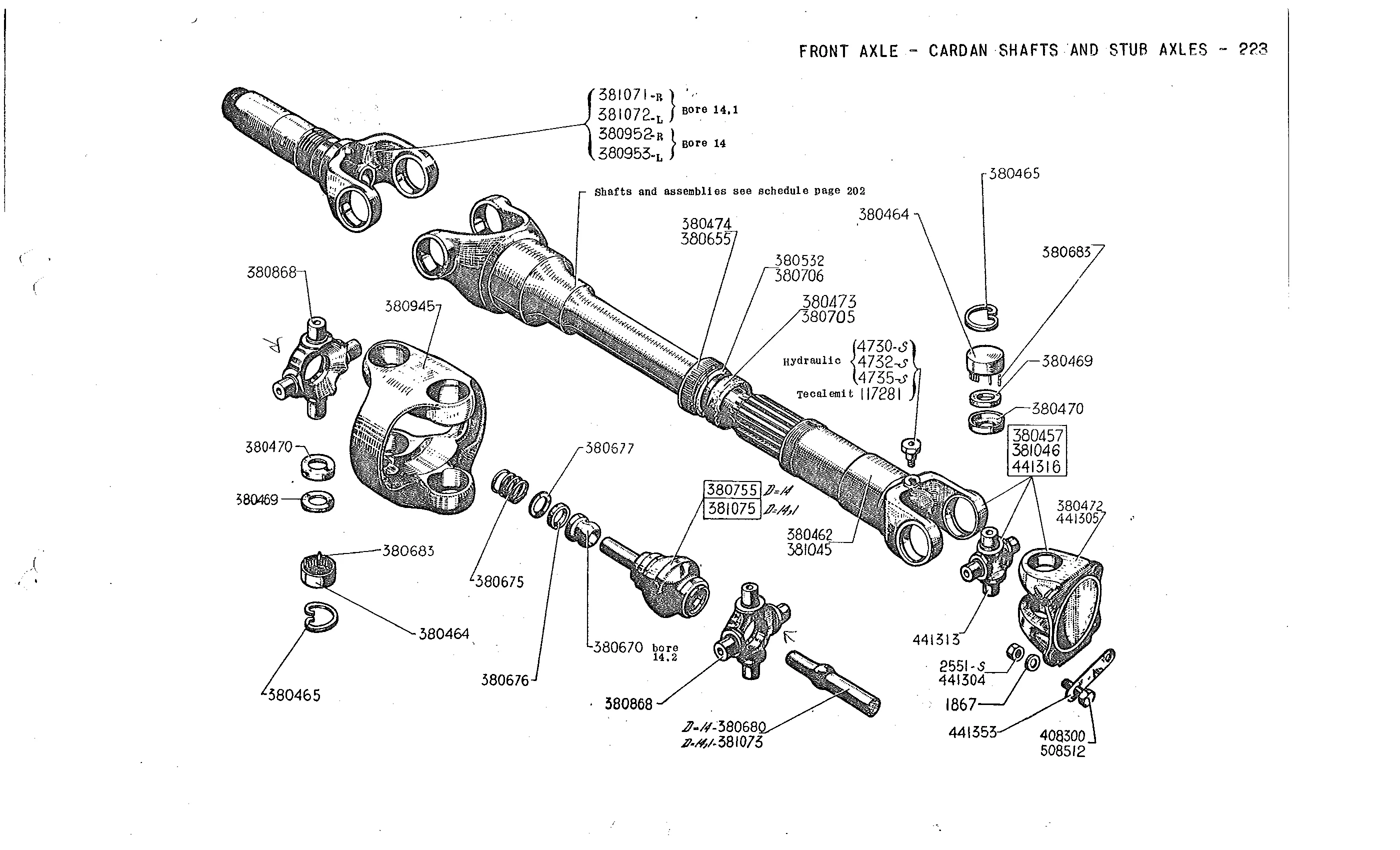 Drive shafts, page 80 of 226 — Front Wheel Drive 7 & 11 Parts Catalogue