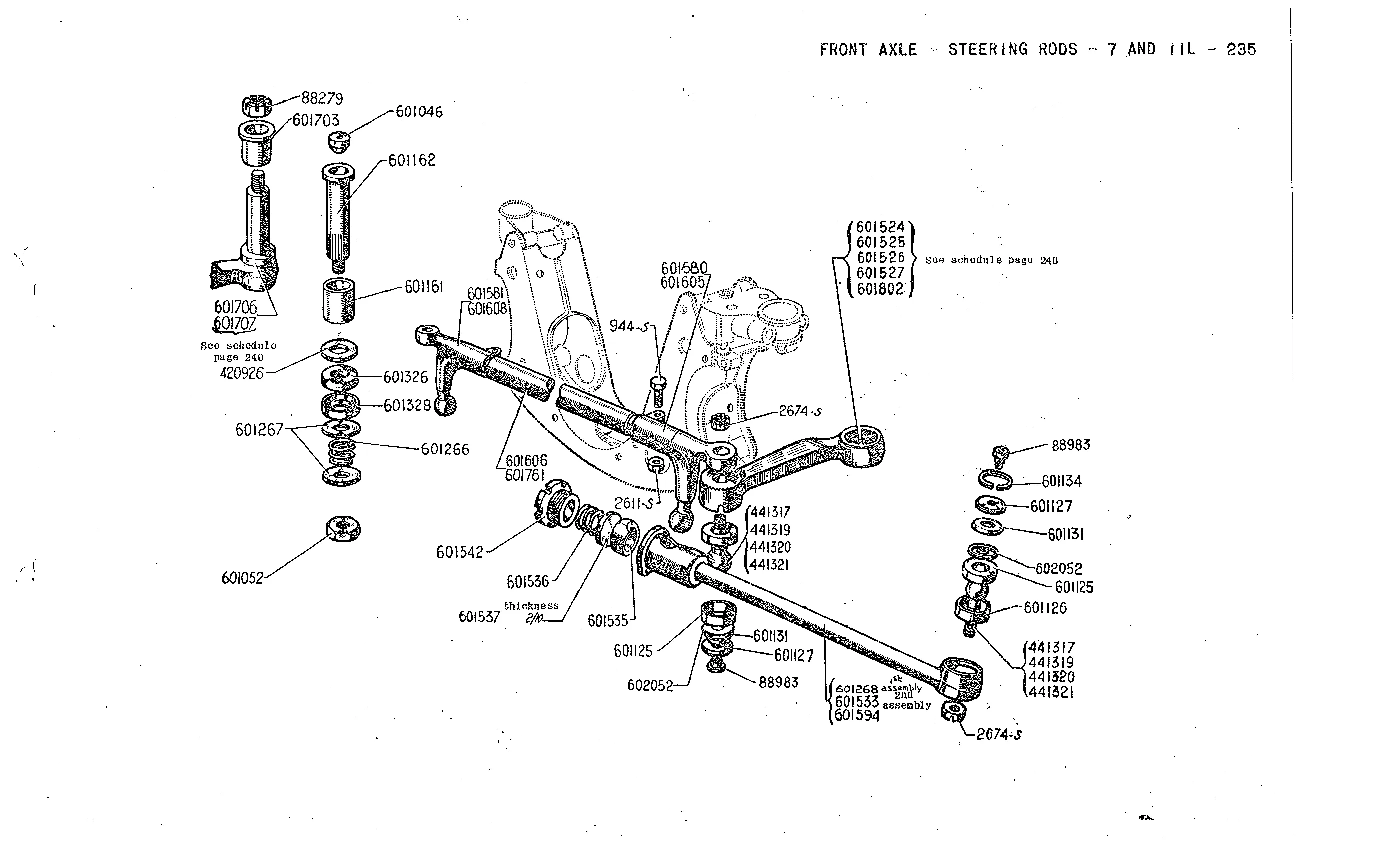 Steering rods 7, 11L, page 89 of 226 — Front Wheel Drive 7 & 11 Parts Catalogue