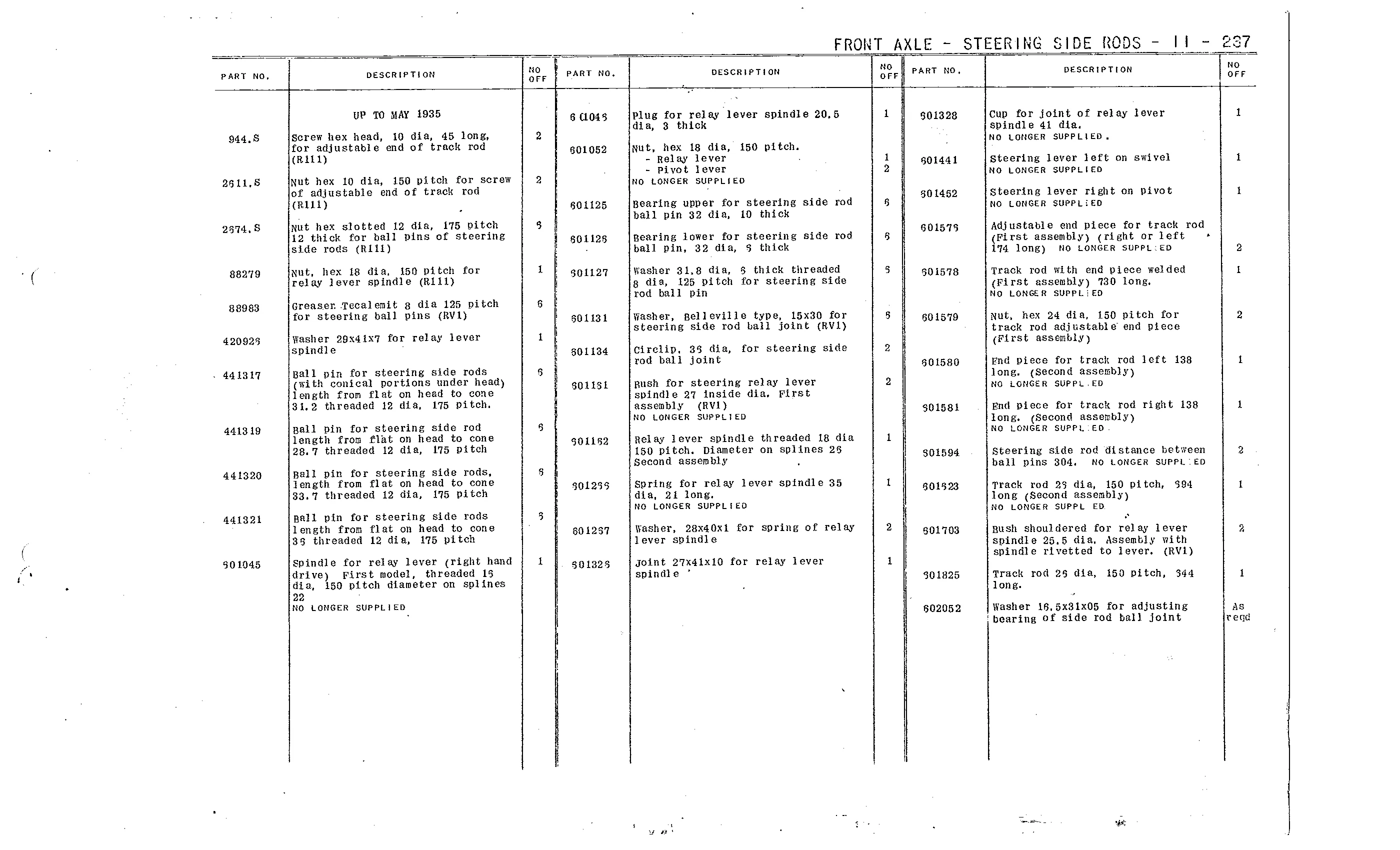 Steering rods 11, page 92 of 226 — Front Wheel Drive 7 & 11 Parts Catalogue