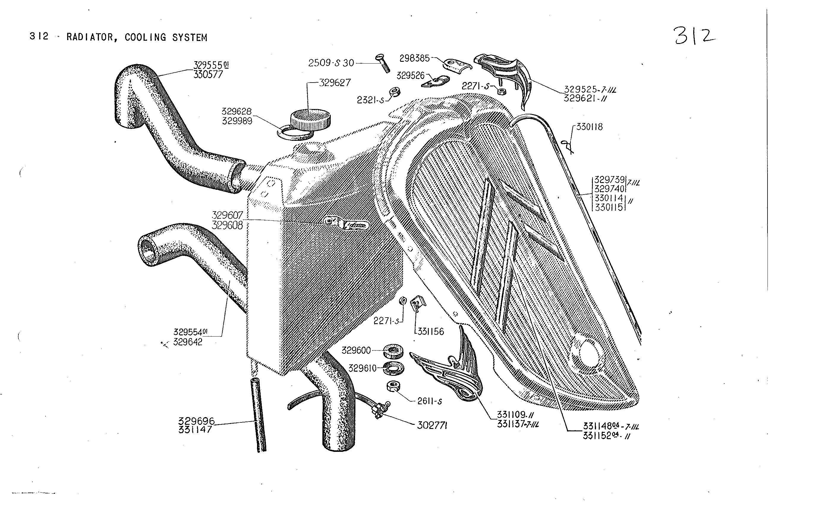 Radiator, cooling system, page 135 of 226 — Front Wheel Drive 7 & 11 Parts Catalogue