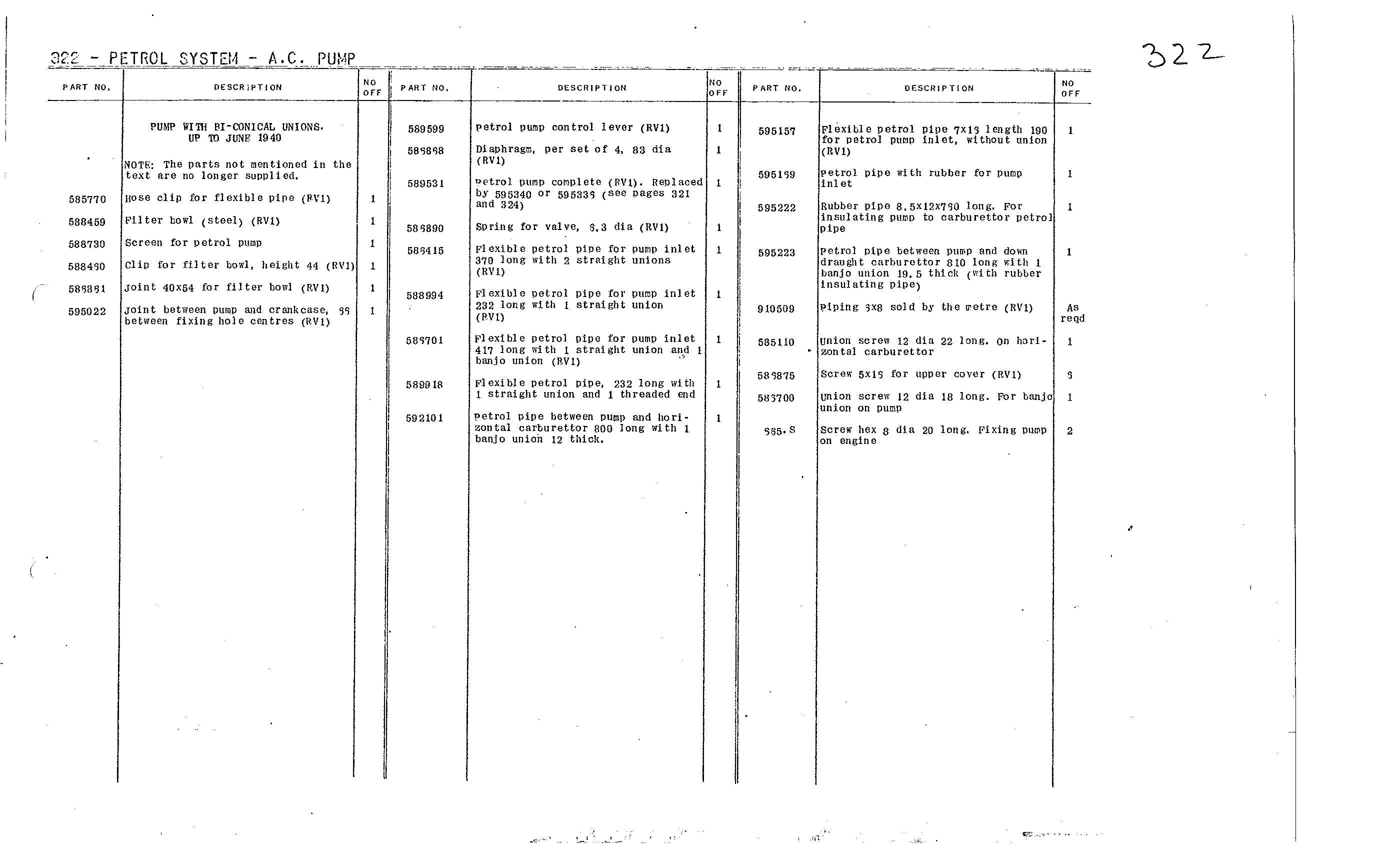 A.C->Jun/40, page 145 of 226 — Front Wheel Drive 7 & 11 Parts Catalogue