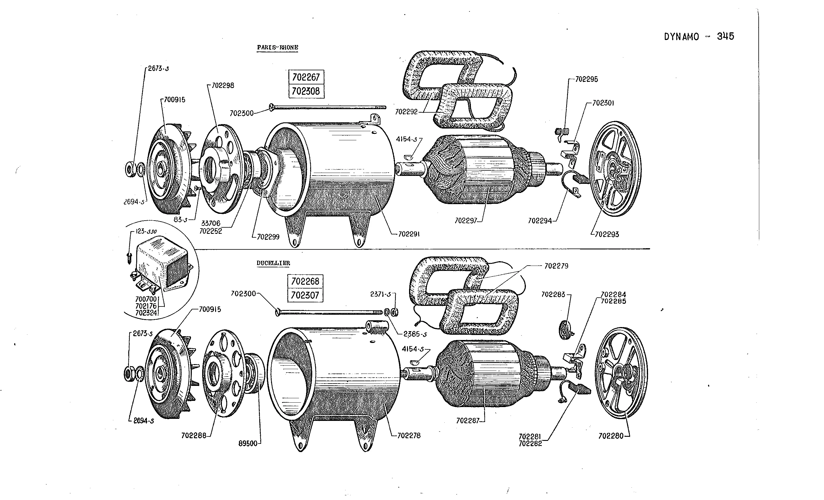 Paris-Rhône 4/53->, page 161 of 226 — Front Wheel Drive 7 & 11 Parts Catalogue