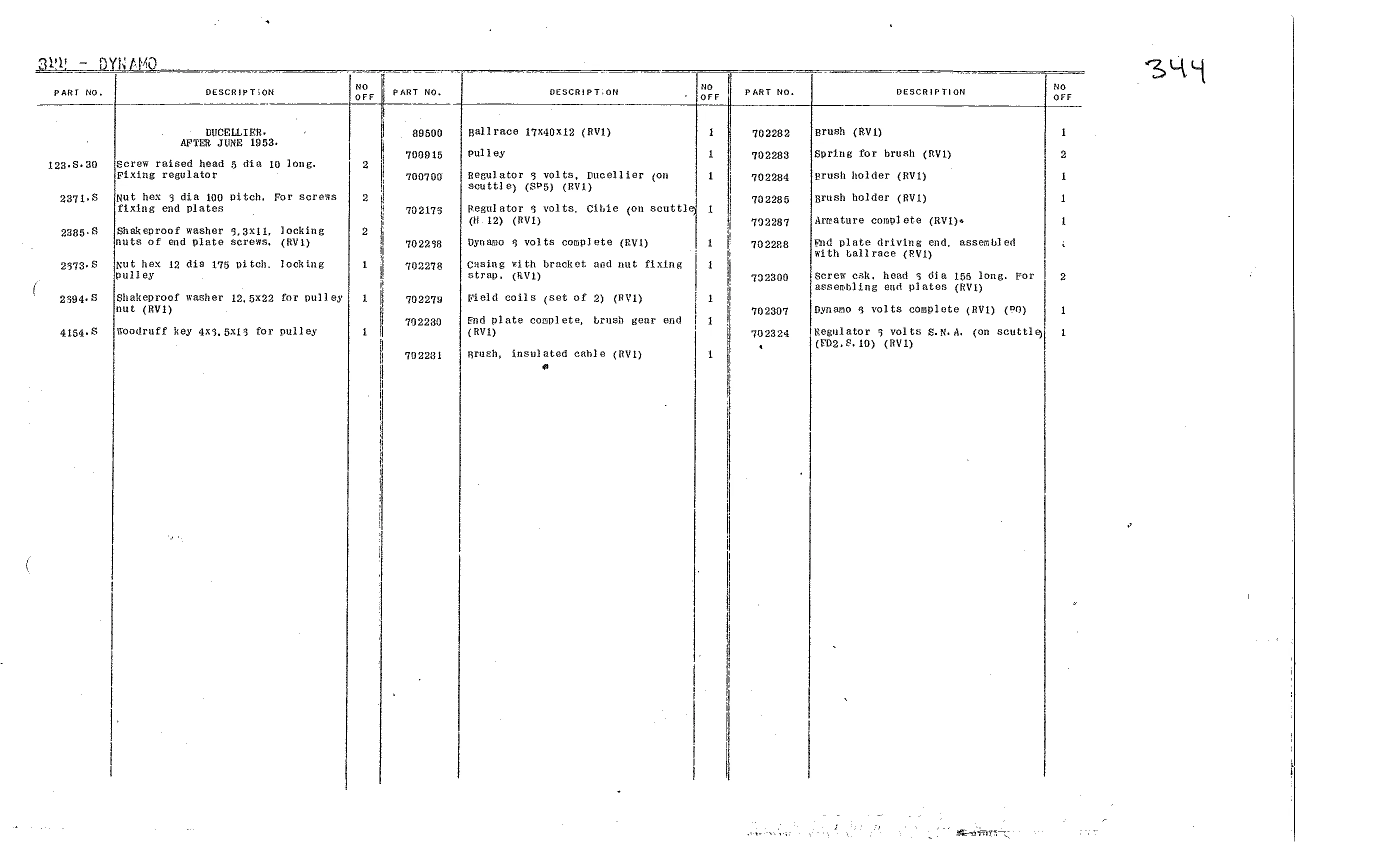 Ducellier 6/53->, page 163 of 226 — Front Wheel Drive 7 & 11 Parts Catalogue
