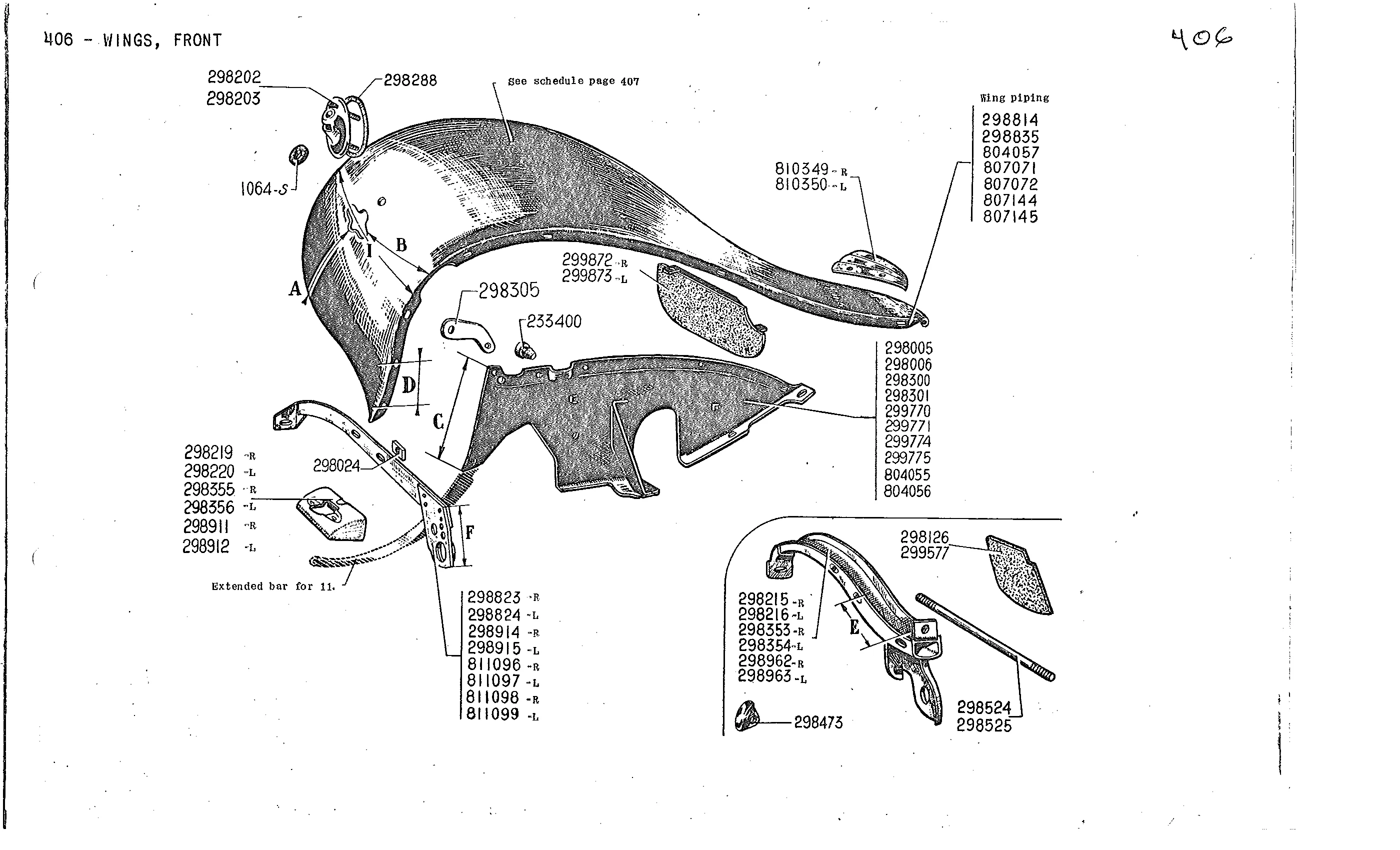 Front wings, page 192 of 226 — Front Wheel Drive 7 & 11 Parts Catalogue