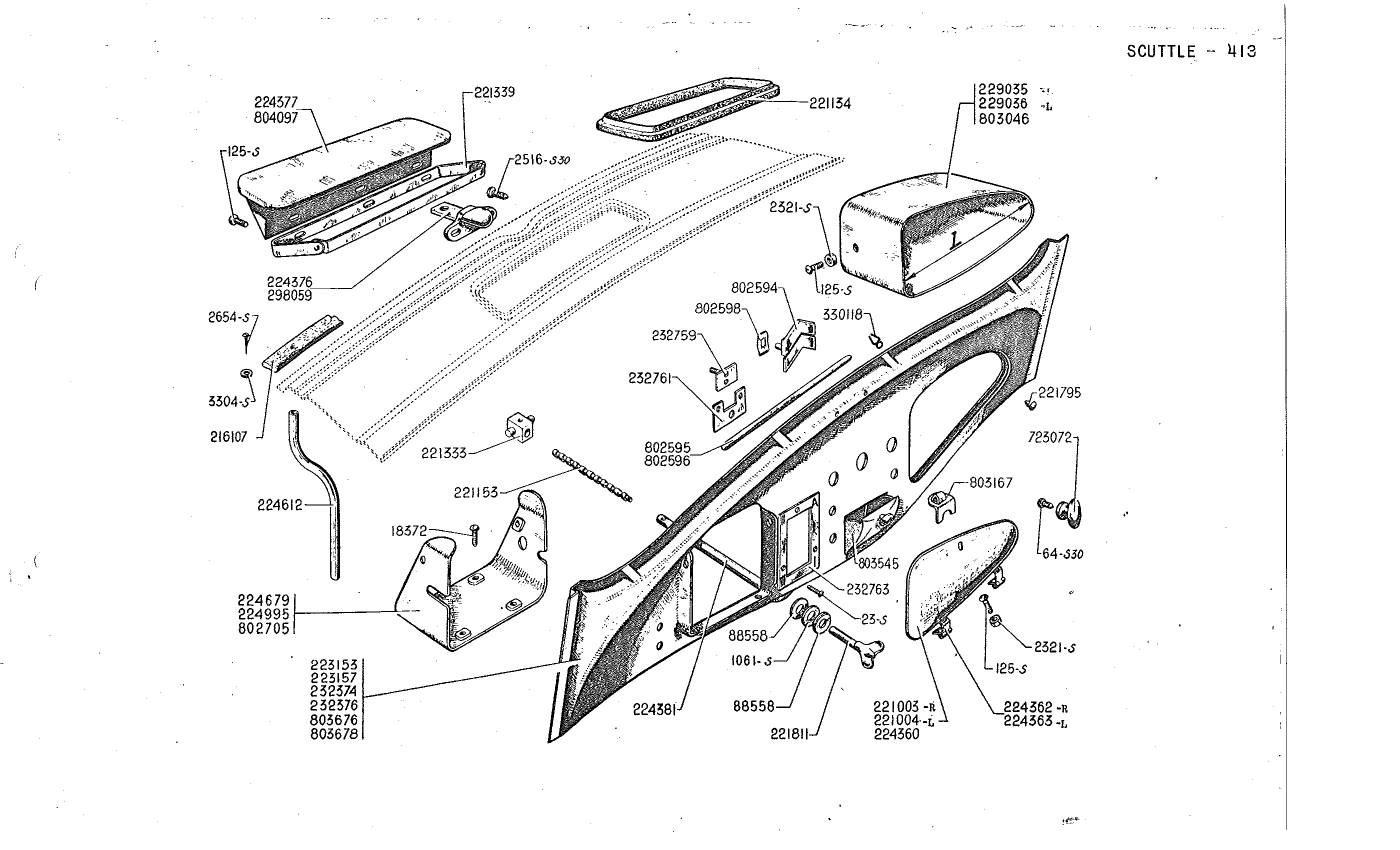 Scuttle, page 195 of 226 — Front Wheel Drive 7 & 11 Parts Catalogue