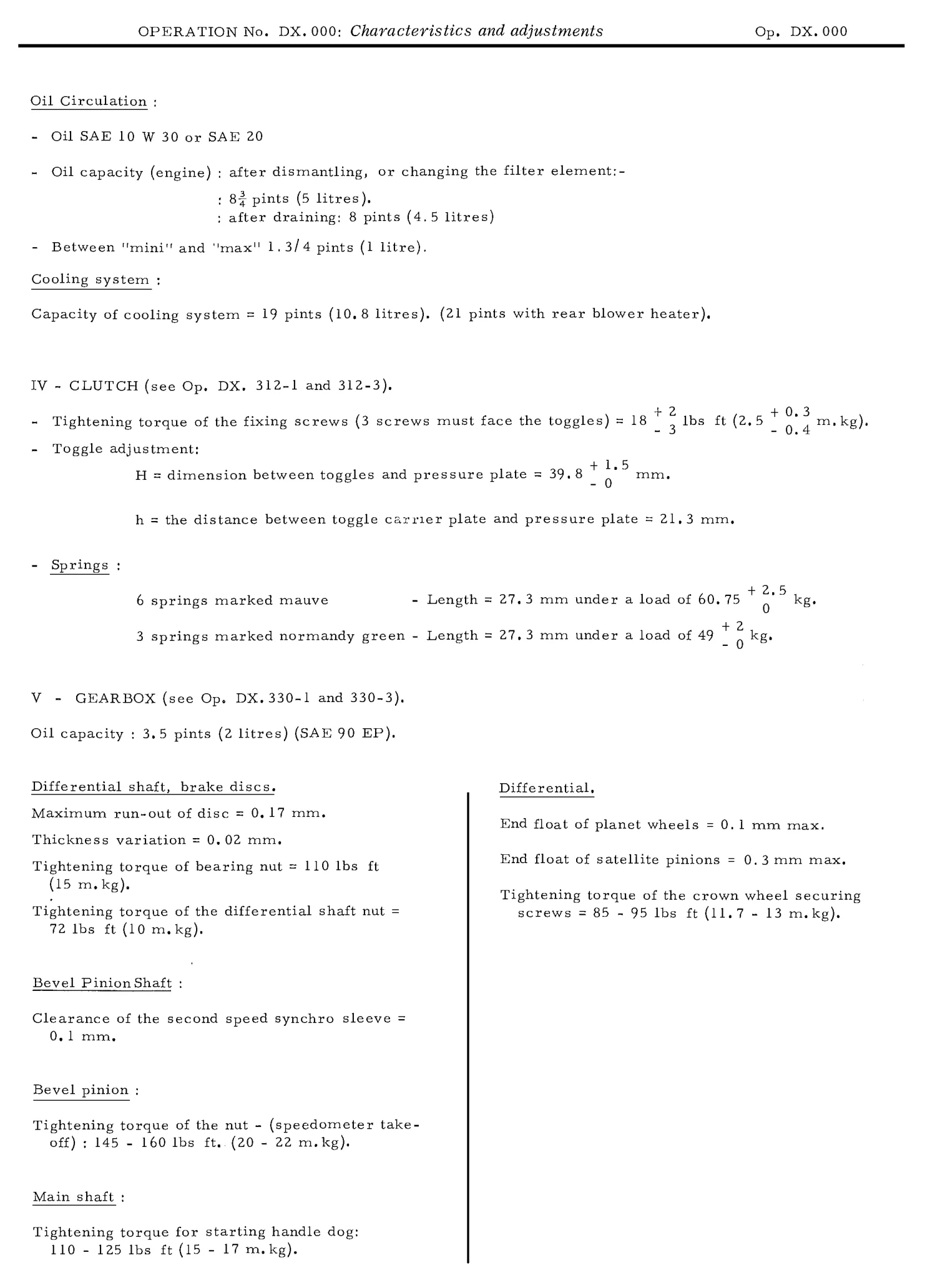 Characteristics and adjustments, page 11 of 750 — DS21 & DS21M / DS19A & DS19MA Repair Manual