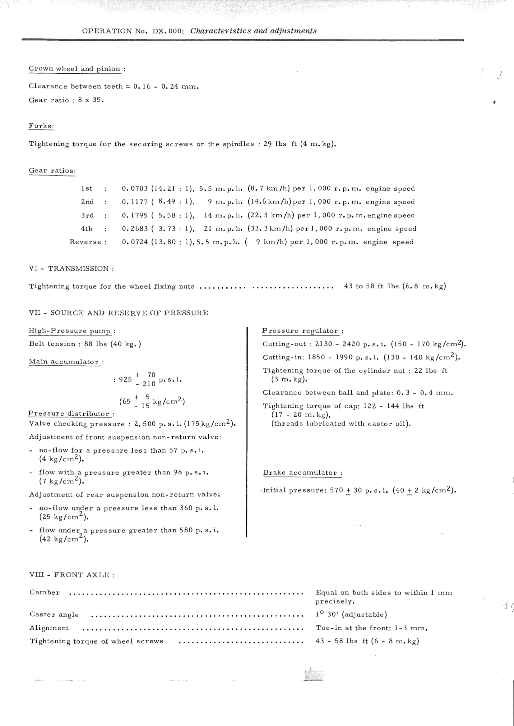 Characteristics and adjustments, page 12 of 750 — DS21 & DS21M / DS19A & DS19MA Repair Manual