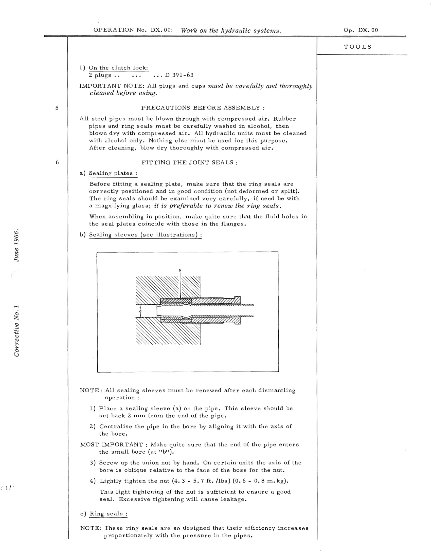 Work on the hydraulic systems, page 24 of 750 — DS21 & DS21M / DS19A & DS19MA Repair Manual
