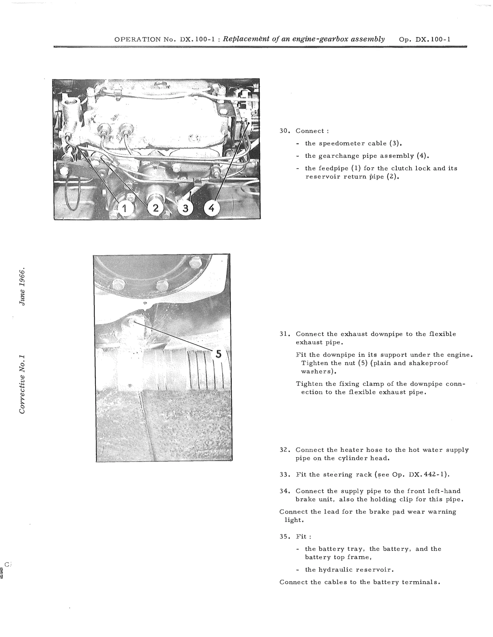 Replacement of an engine gearbox assembly, page 37 of 750 — DS21 & DS21M / DS19A & DS19MA Repair Manual