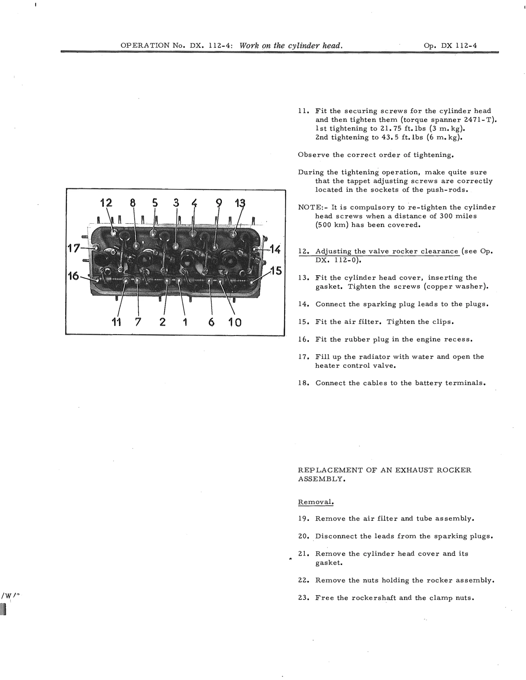 Replace exhaust rocker assy., page 83 of 750 — DS21 & DS21M / DS19A & DS19MA Repair Manual