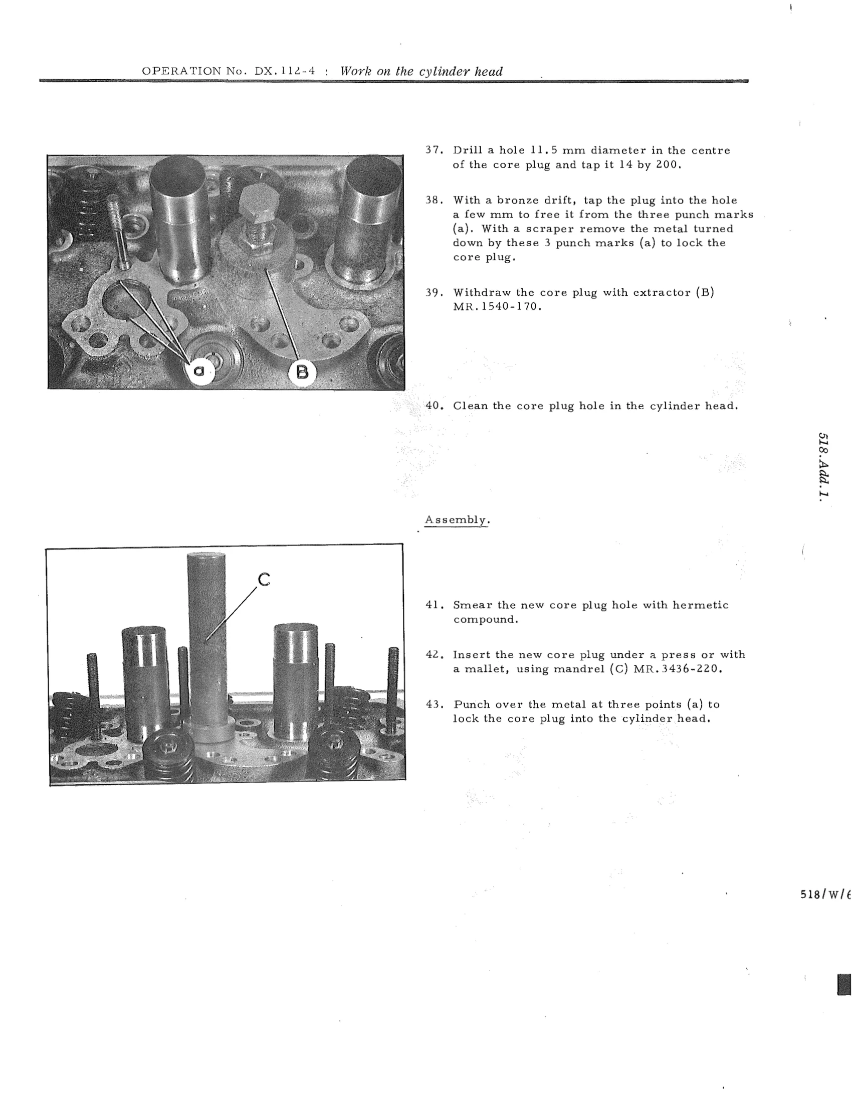 Work on the cylinder head, page 86 of 750 — DS21 & DS21M / DS19A & DS19MA Repair Manual