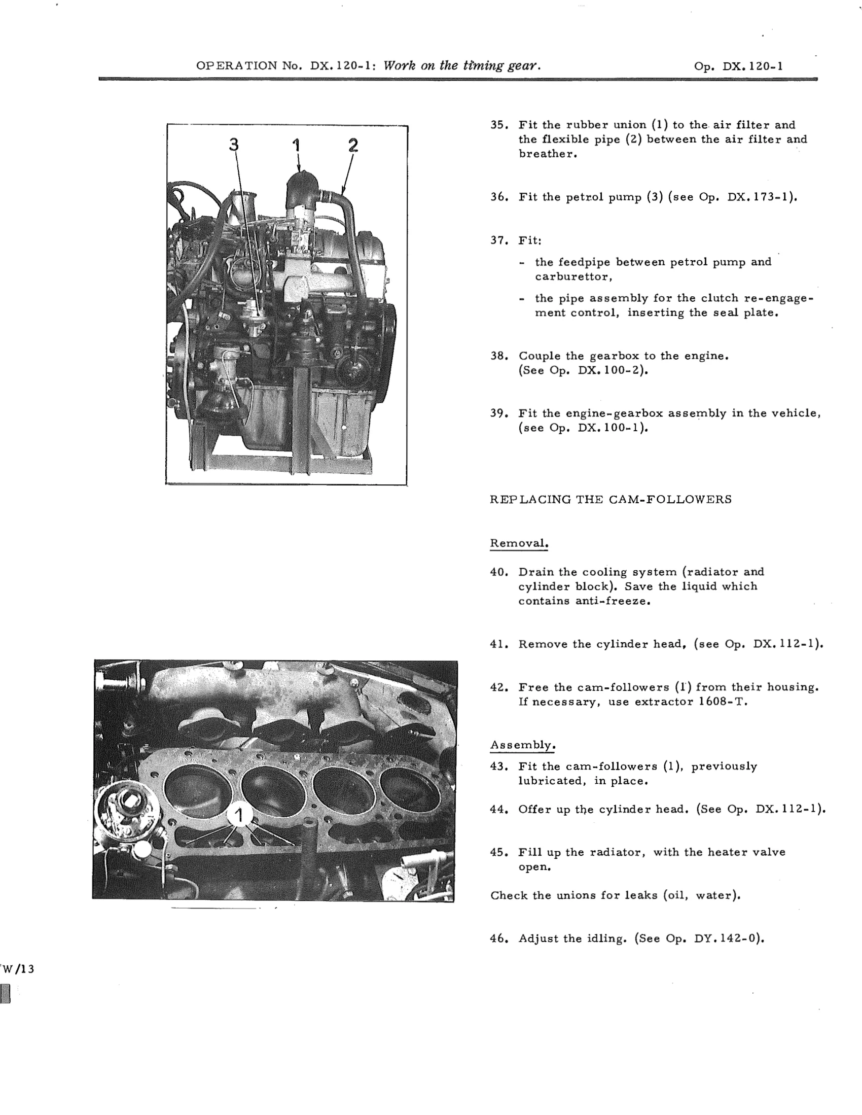 Work on the timing gear, page 96 of 750 — DS21 & DS21M / DS19A & DS19MA Repair Manual