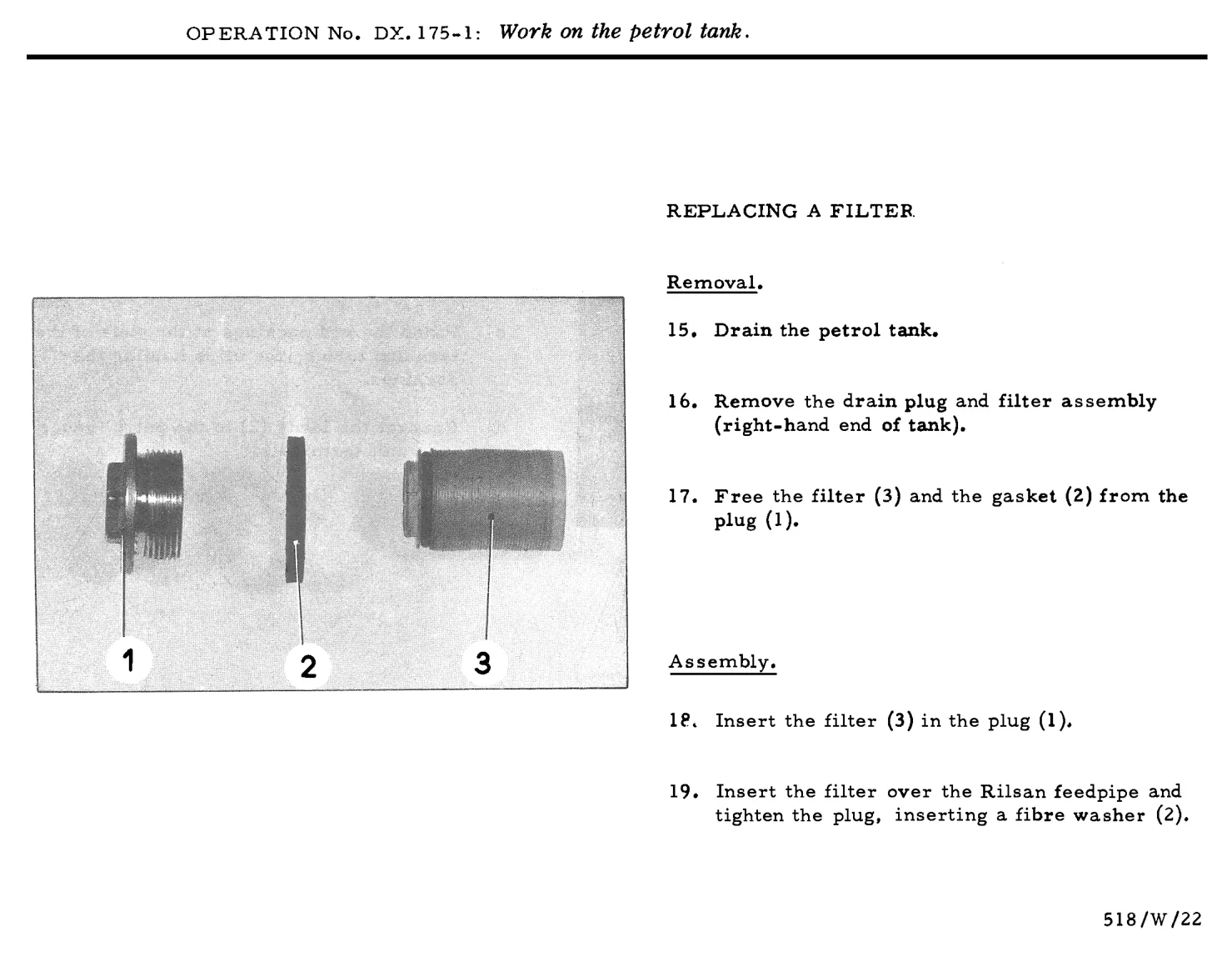 Work on the petrol tank, page 123 of 750 — DS21 & DS21M / DS19A & DS19MA Repair Manual
