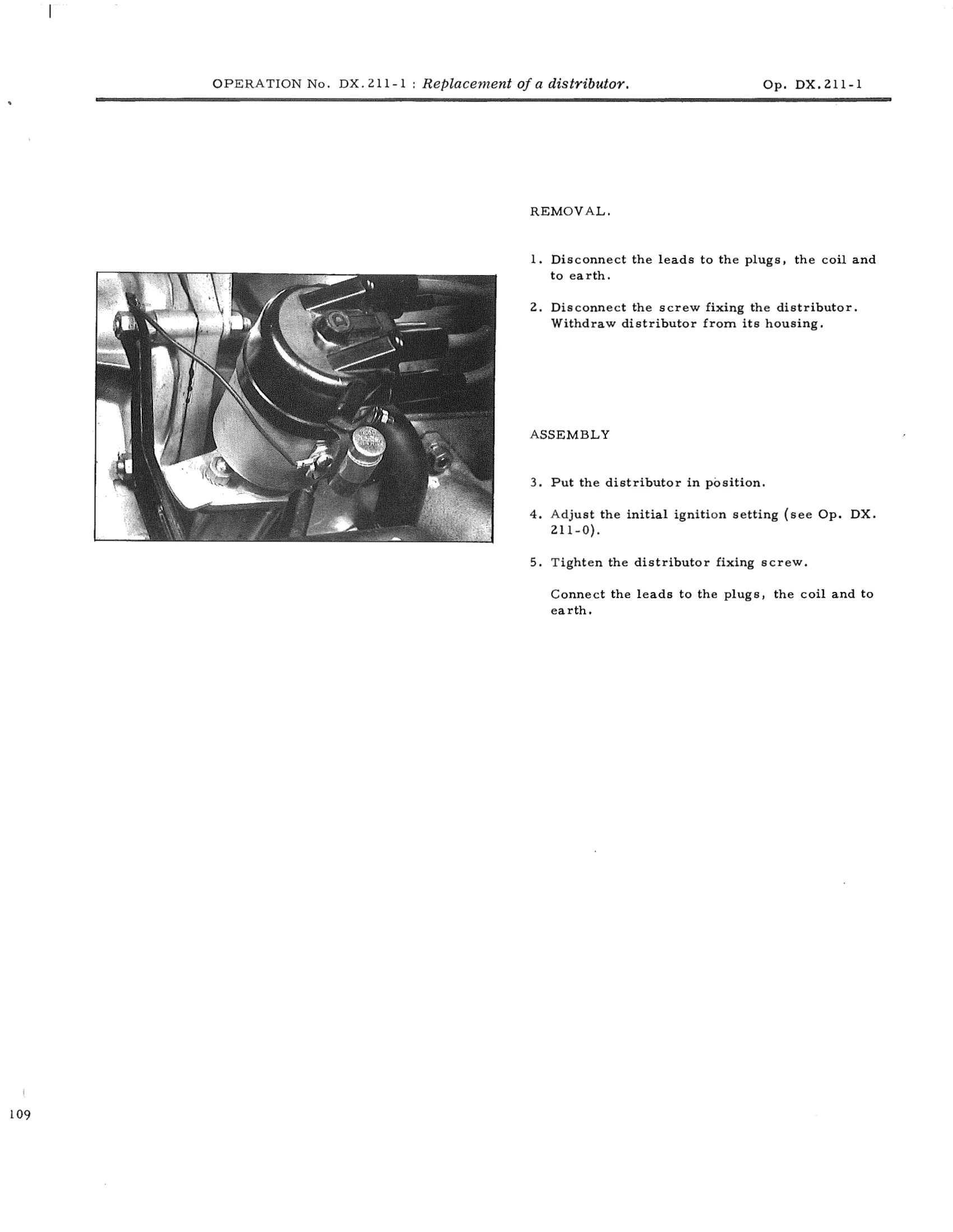 Replacement of a distributor, page 131 of 750 — DS21 & DS21M / DS19A & DS19MA Repair Manual