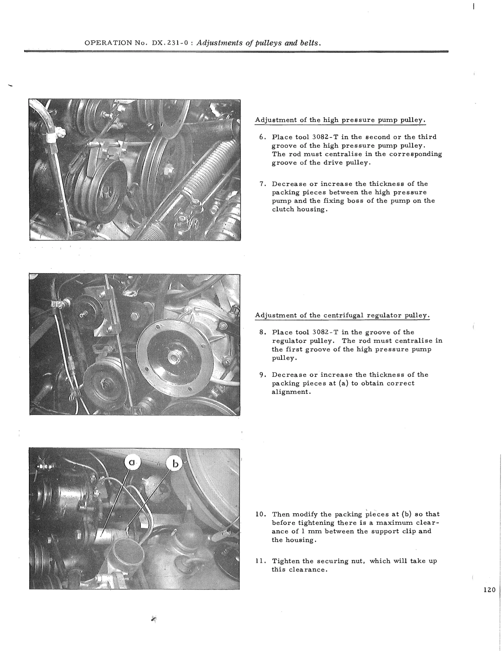 Adjustments of pulleys and belts, page 147 of 750 — DS21 & DS21M / DS19A & DS19MA Repair Manual
