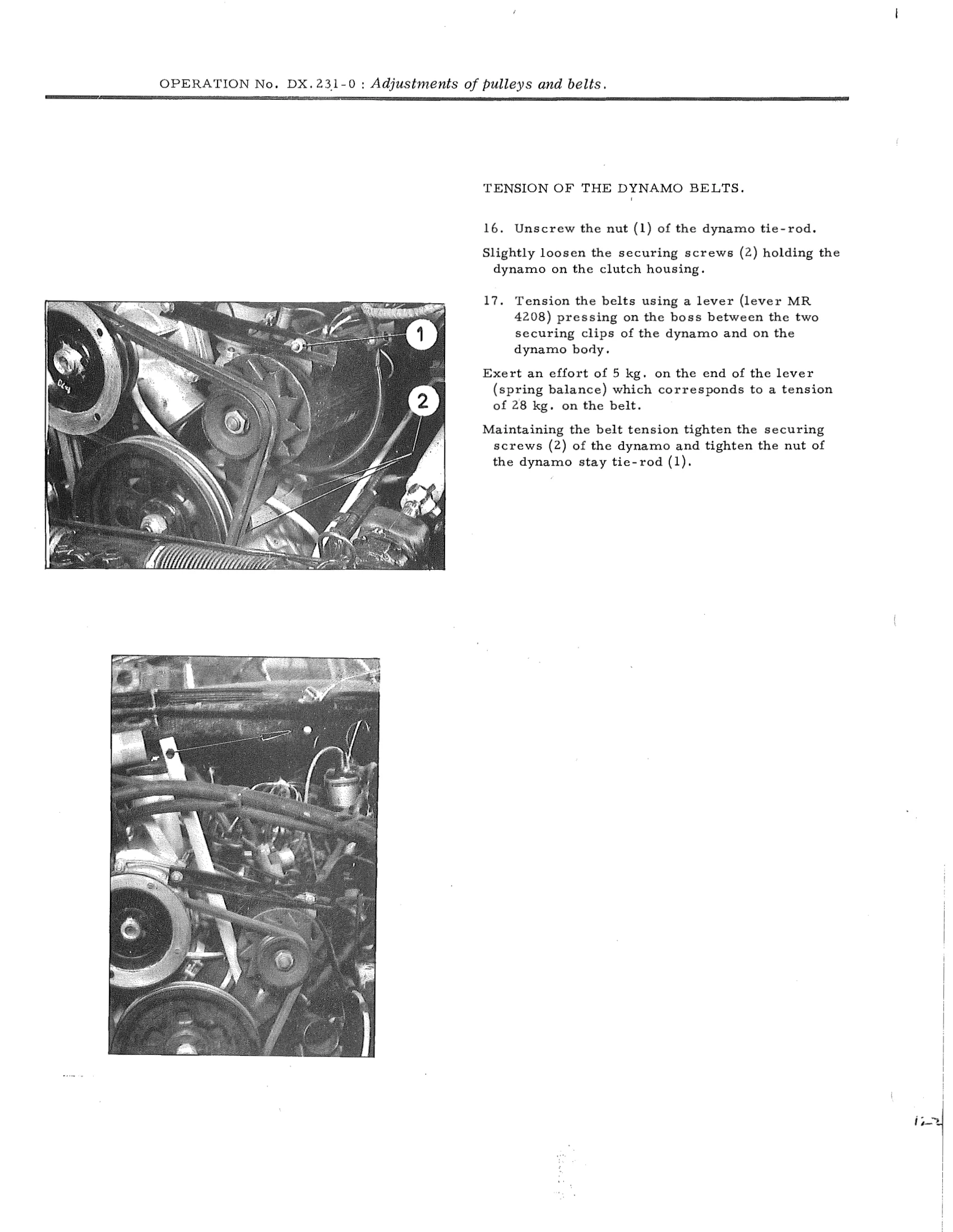 Adjustments of pulleys and belts, page 149 of 750 — DS21 & DS21M / DS19A & DS19MA Repair Manual
