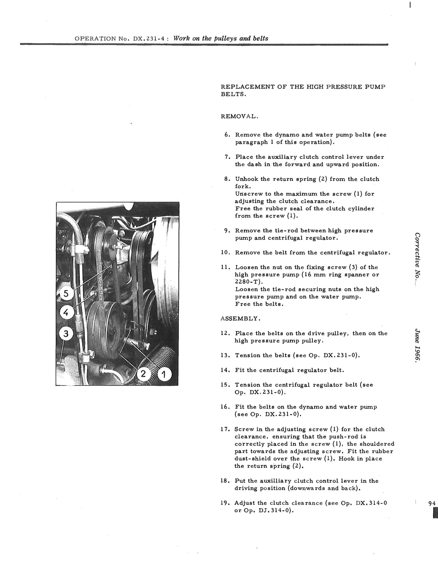 Work on the pulleys and belts, page 153 of 750 — DS21 & DS21M / DS19A & DS19MA Repair Manual