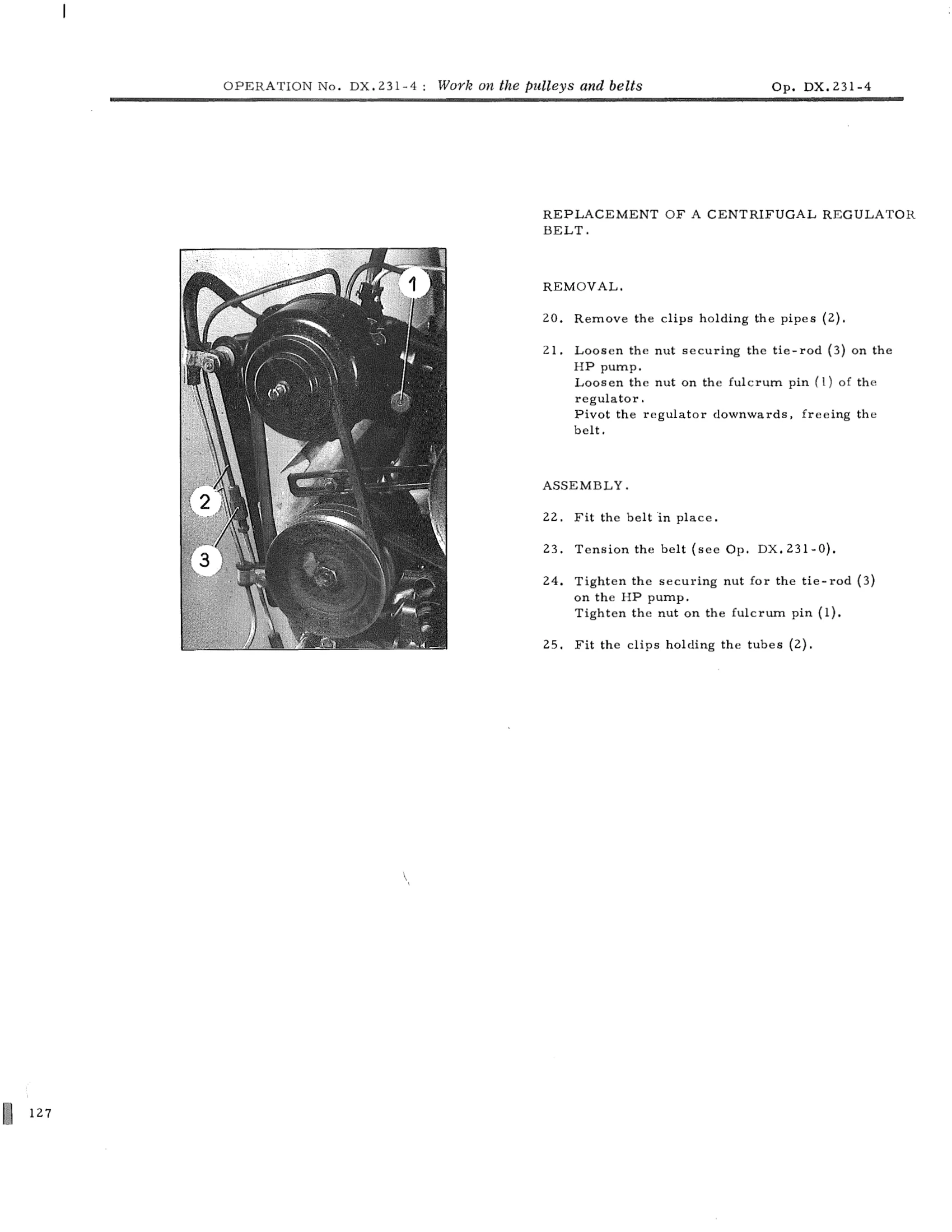 Work on the pulleys and belts, page 154 of 750 — DS21 & DS21M / DS19A & DS19MA Repair Manual