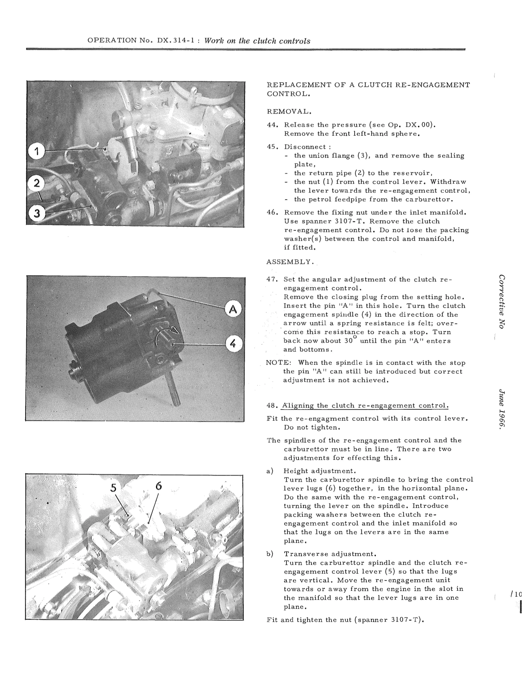 Work on the clutch controls, page 176 of 750 — DS21 & DS21M / DS19A & DS19MA Repair Manual