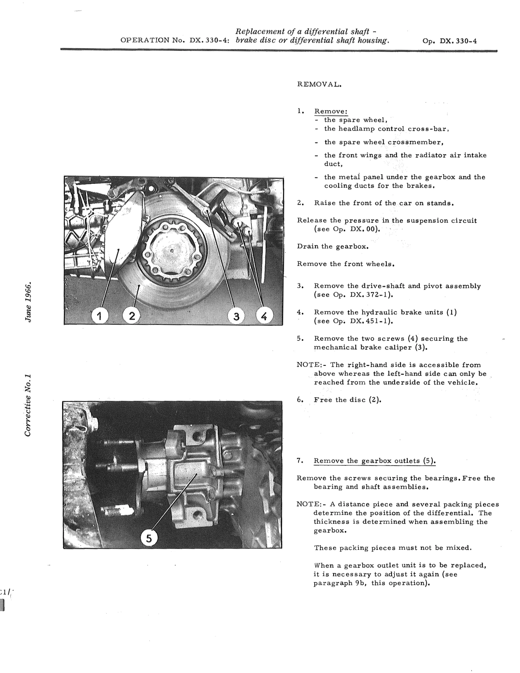 Replace diff shaft, disc, bearing, page 206 of 750 — DS21 & DS21M / DS19A & DS19MA Repair Manual