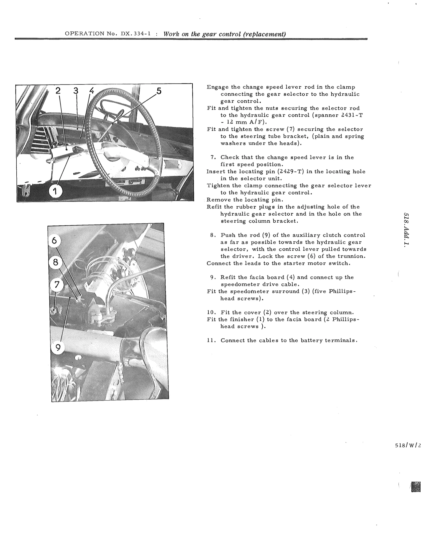 Work on the gear control (replacement), page 220 of 750 — DS21 & DS21M / DS19A & DS19MA Repair Manual