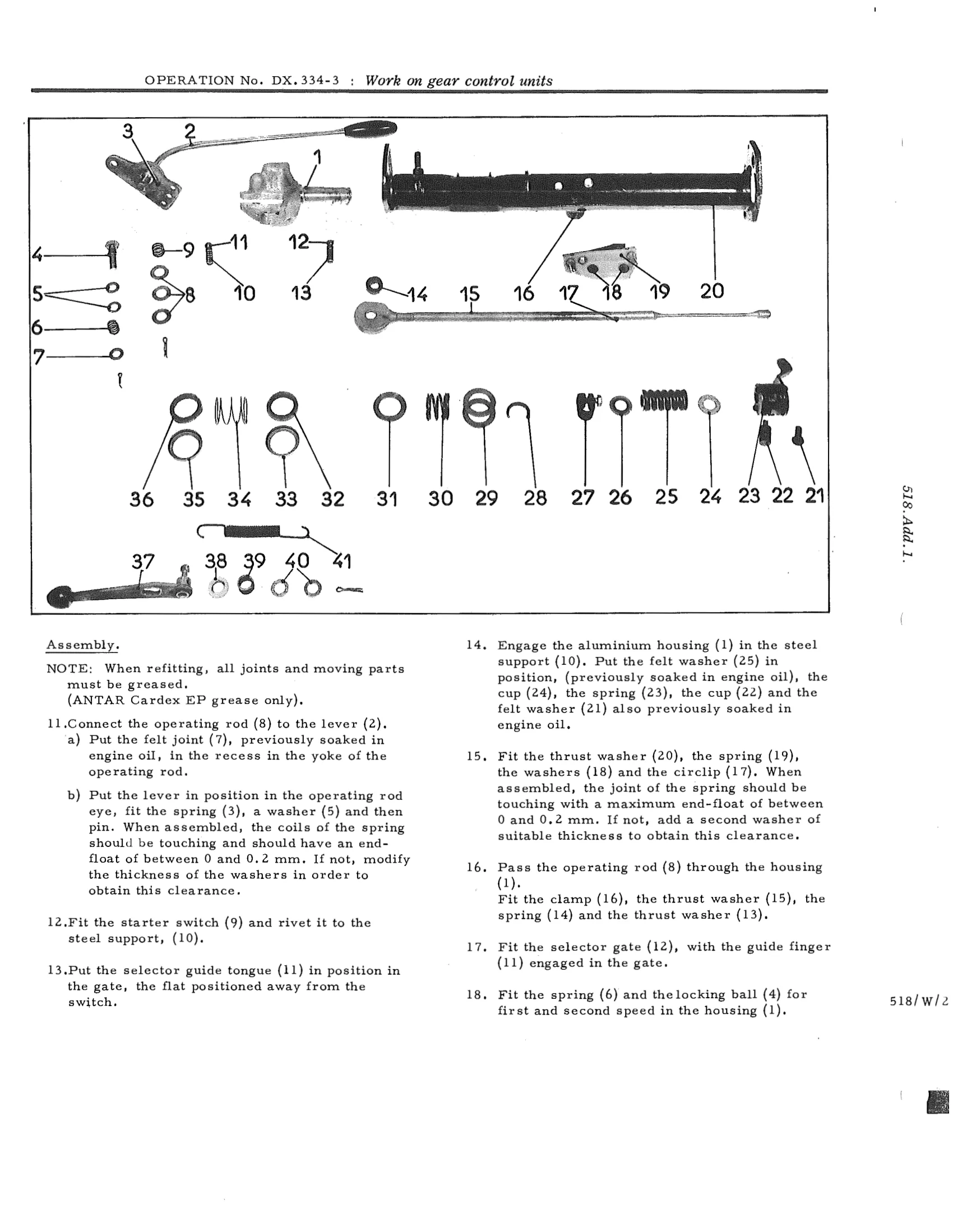 Overhaul mech. gear selector, page 226 of 750 — DS21 & DS21M / DS19A & DS19MA Repair Manual