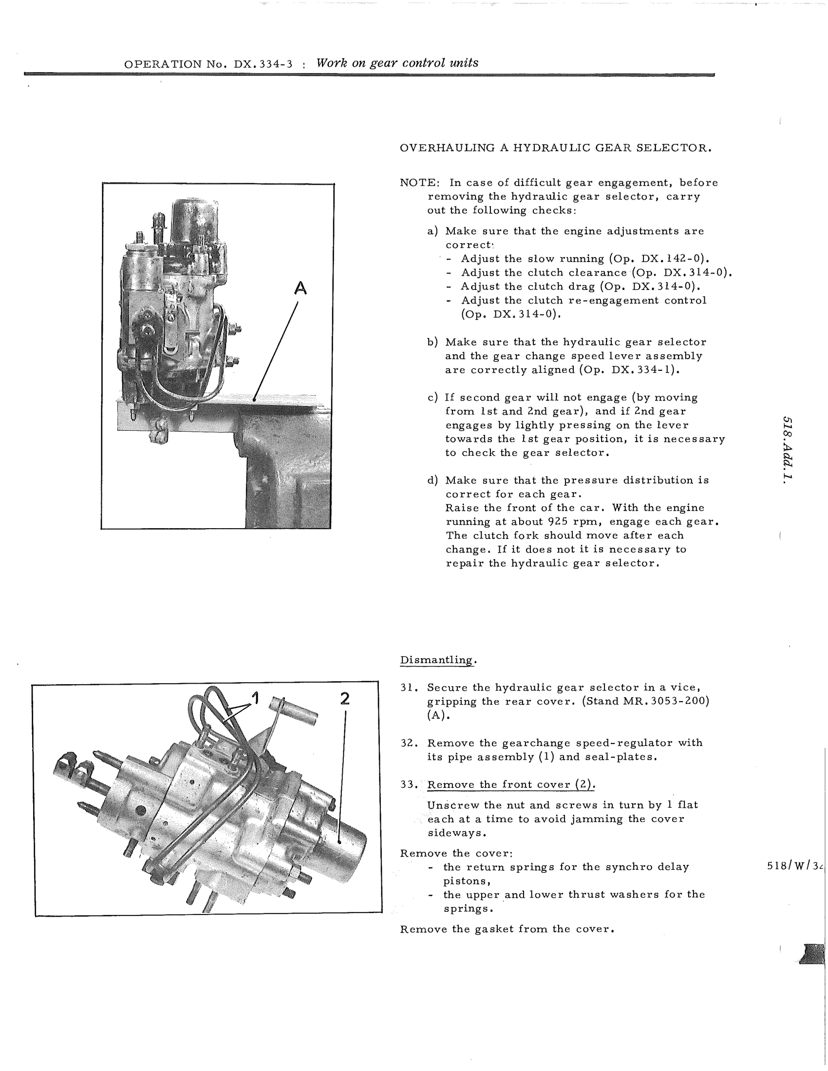 ; Work on gear control units, page 230 of 750 — DS21 & DS21M / DS19A & DS19MA Repair Manual