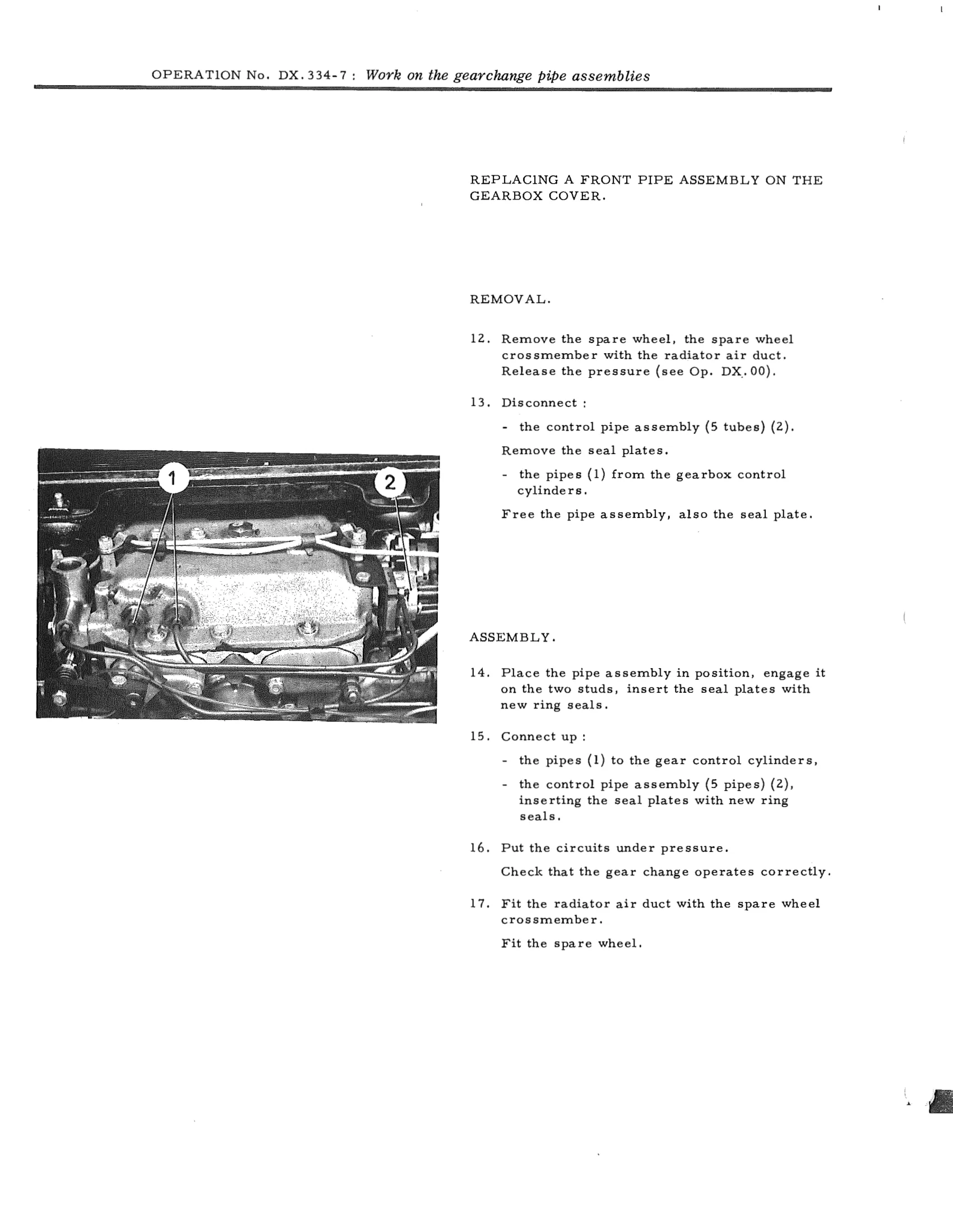 Work on the gearchange pipe assemblies, page 236 of 750 — DS21 & DS21M / DS19A & DS19MA Repair Manual