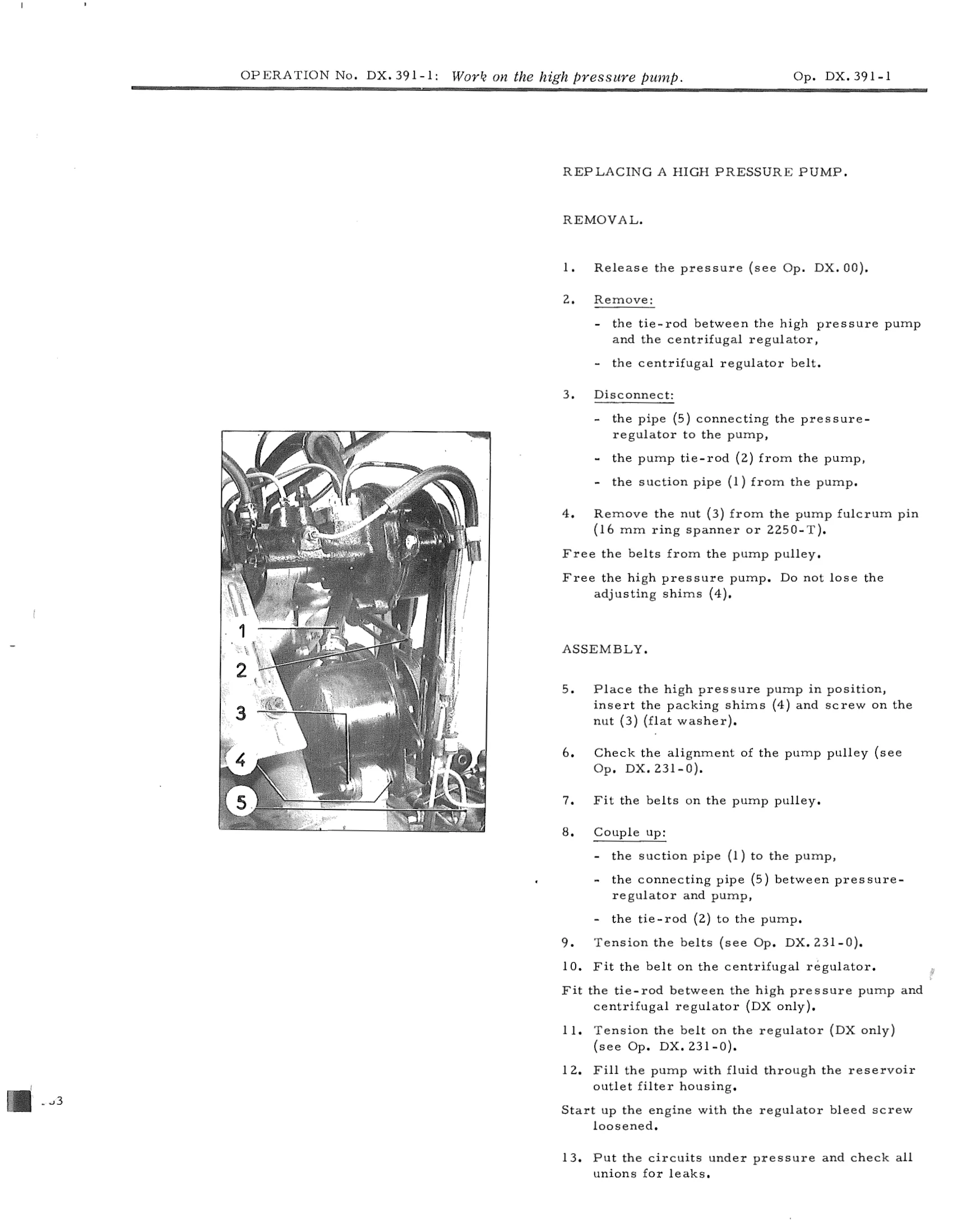 Work on the high pressure pump, page 253 of 750 — DS21 & DS21M / DS19A & DS19MA Repair Manual