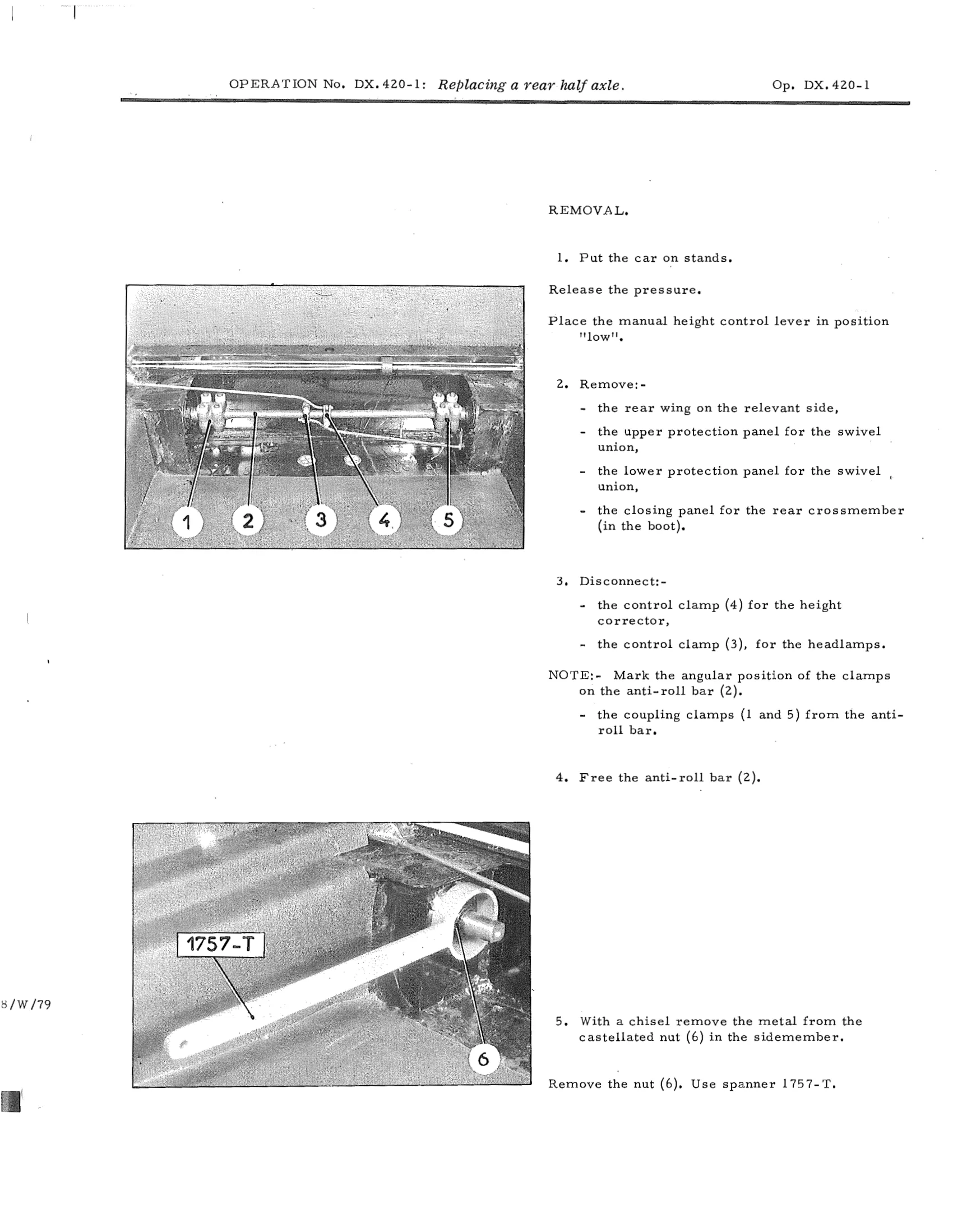 Replacing a rear half axle, page 299 of 750 — DS21 & DS21M / DS19A & DS19MA Repair Manual