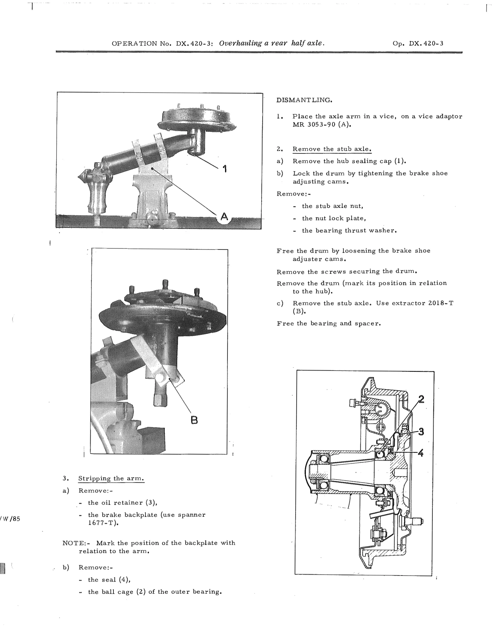 Overhauling a rear half axle, page 304 of 750 — DS21 & DS21M / DS19A & DS19MA Repair Manual