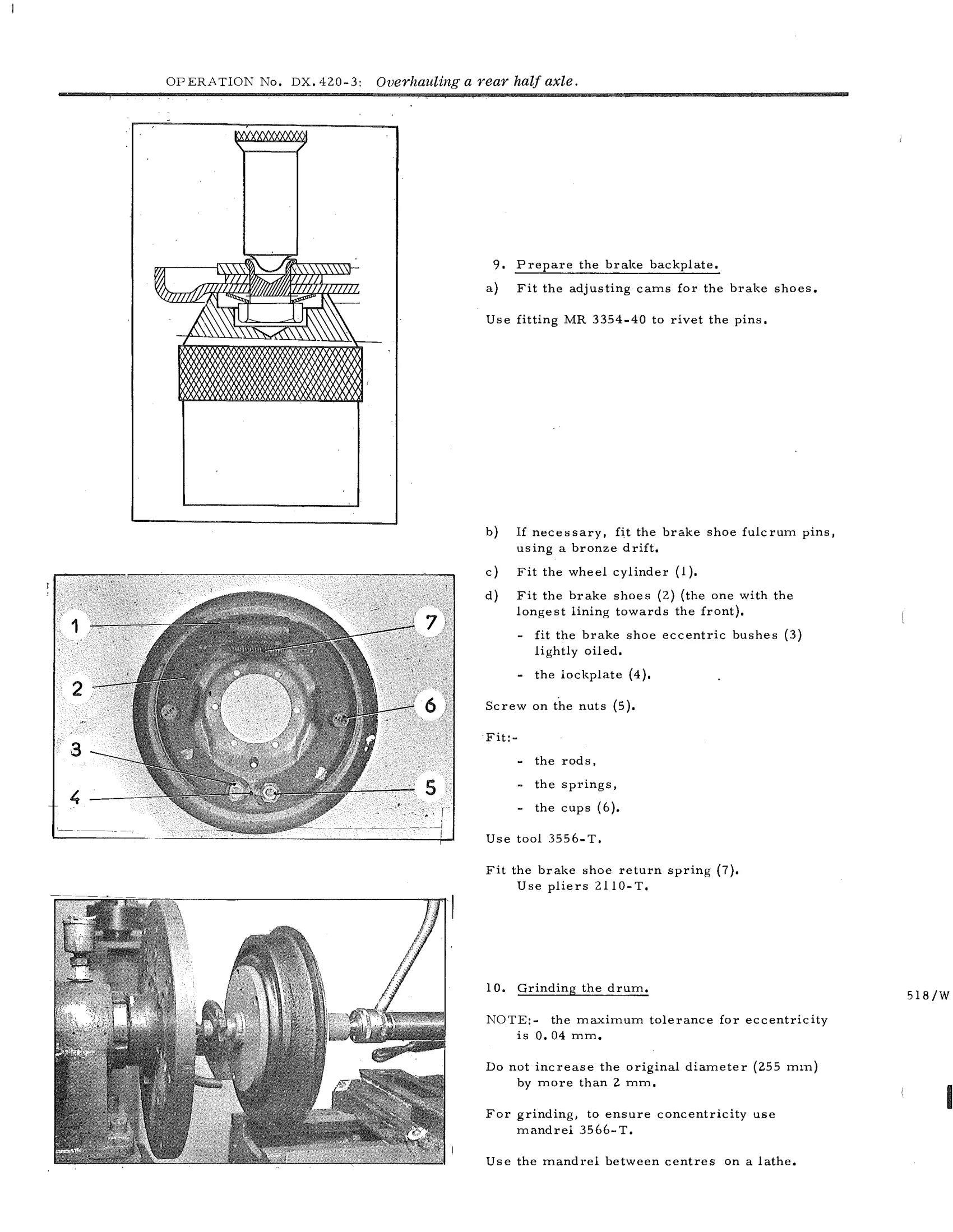 Overhauling a rear half axle, page 307 of 750 — DS21 & DS21M / DS19A & DS19MA Repair Manual