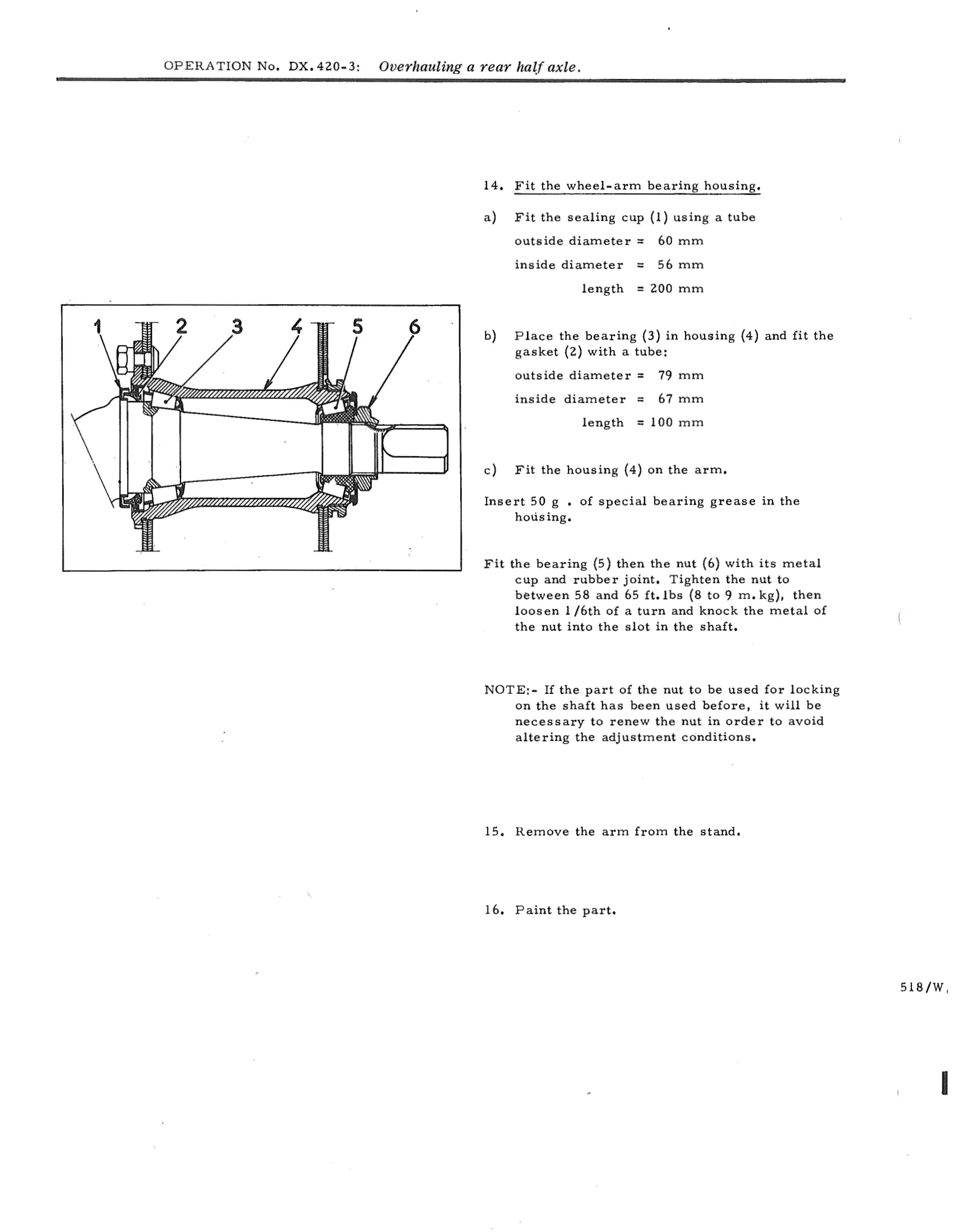 Overhauling a rear half axle, page 311 of 750 — DS21 & DS21M / DS19A & DS19MA Repair Manual