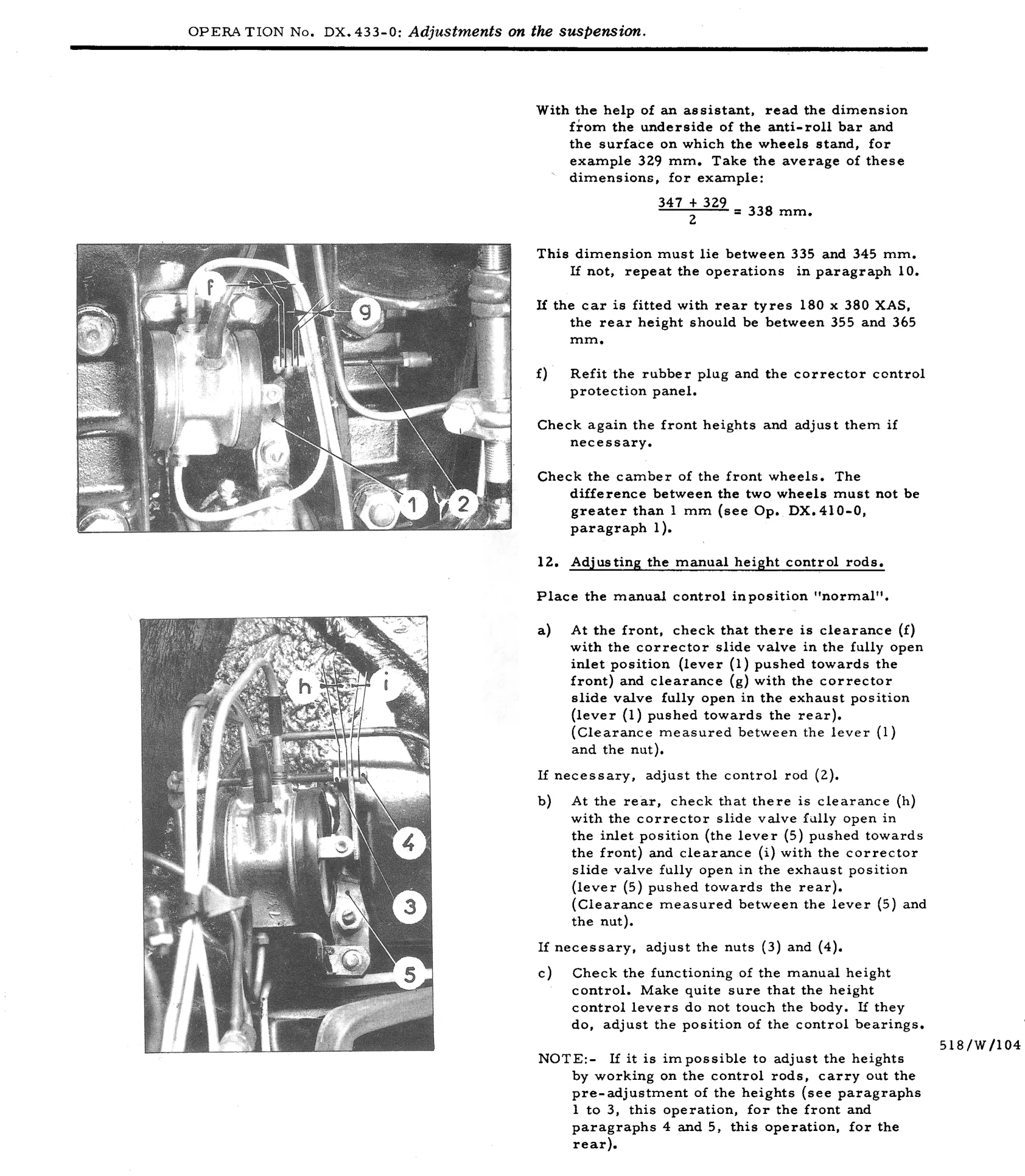 Adjust anti-roll bar, page 322 of 750 — DS21 & DS21M / DS19A & DS19MA Repair Manual