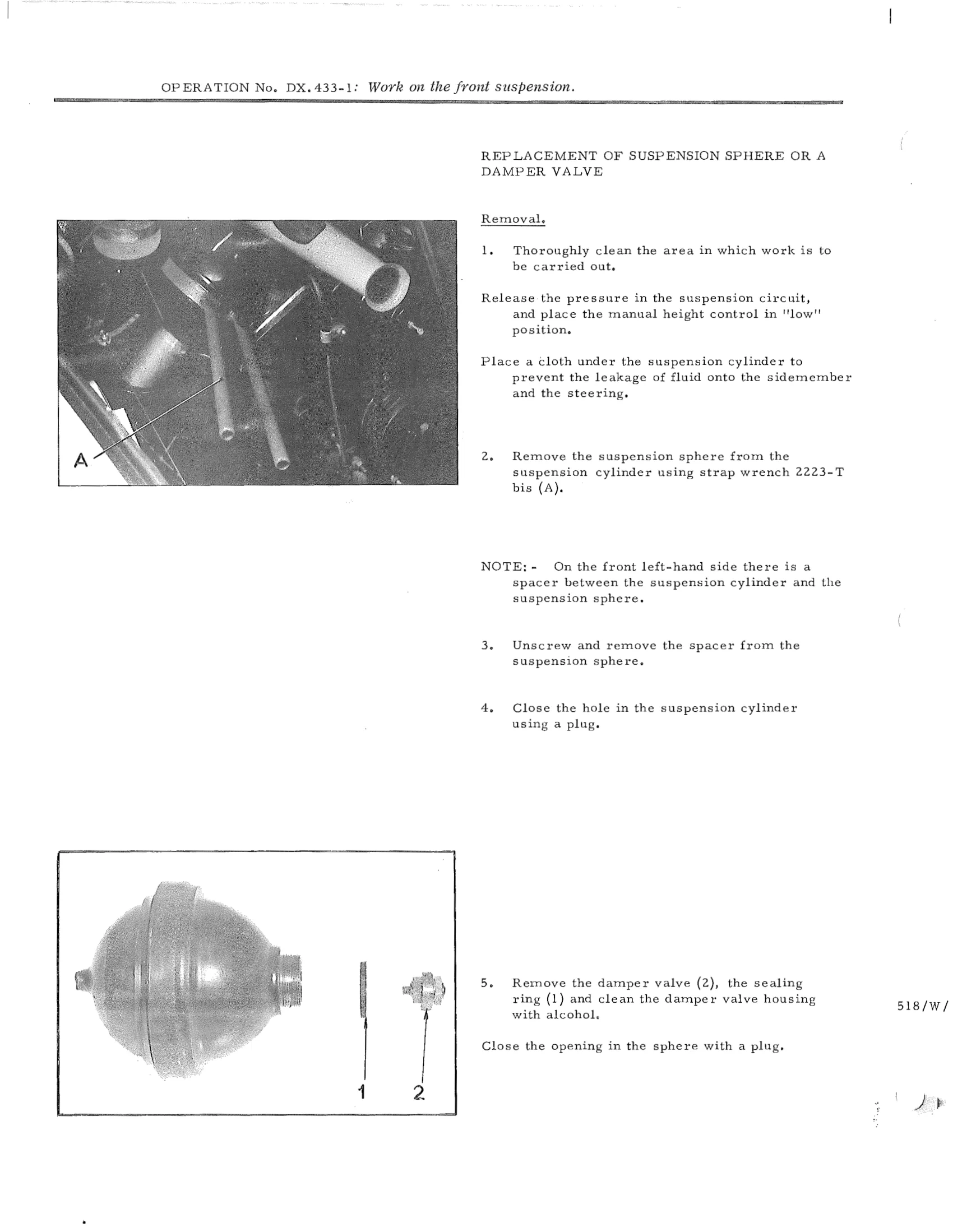 Work on the front suspension, page 325 of 750 — DS21 & DS21M / DS19A & DS19MA Repair Manual