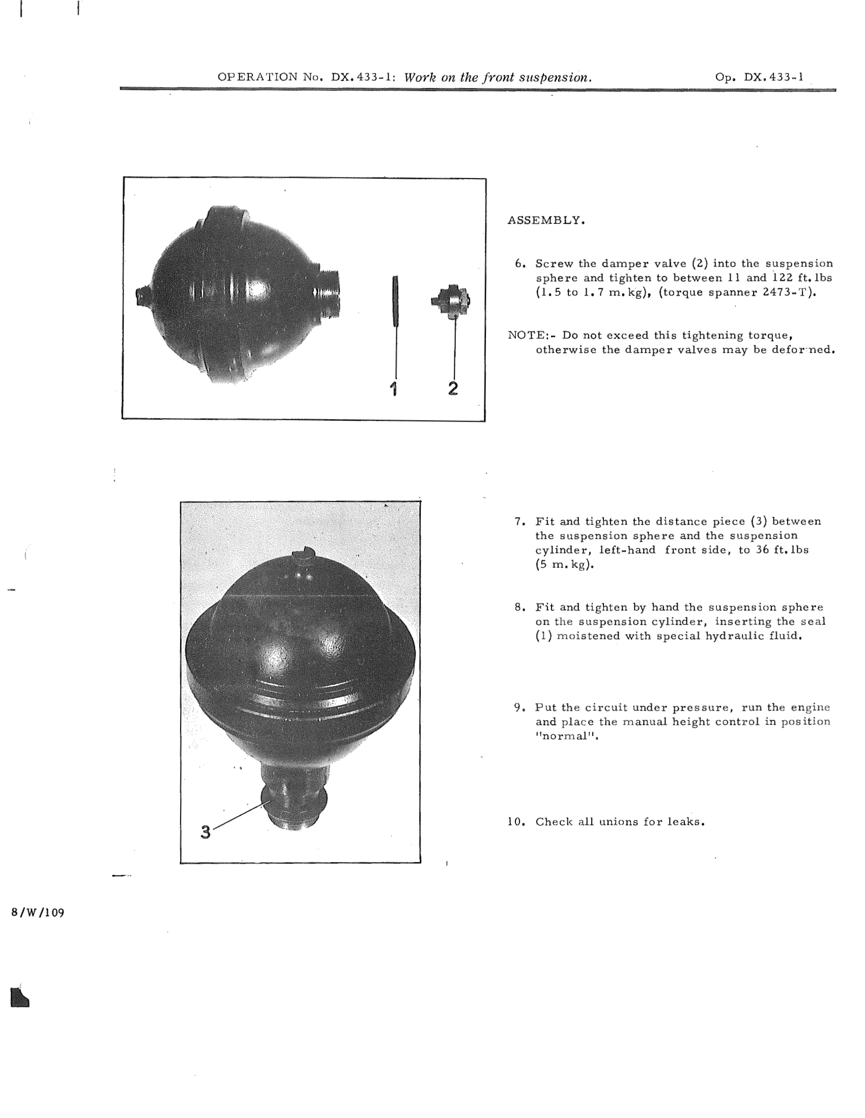 Work on the front suspension, page 326 of 750 — DS21 & DS21M / DS19A & DS19MA Repair Manual