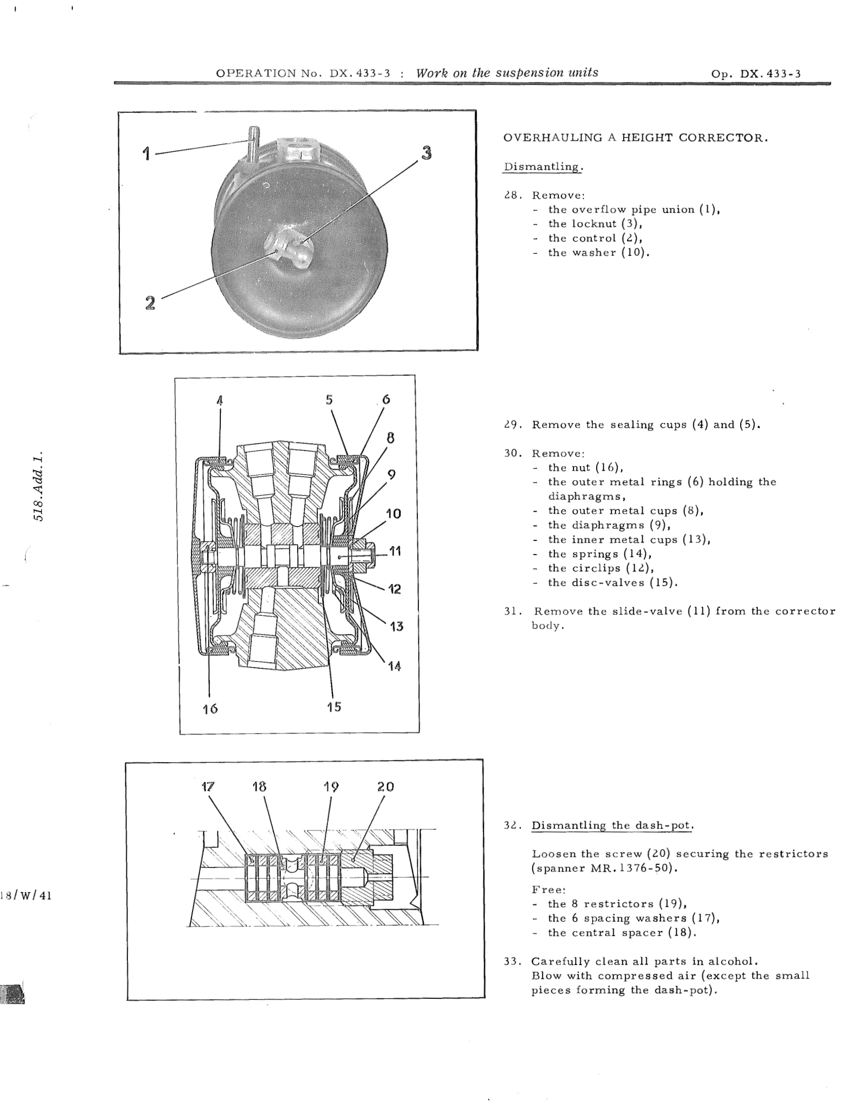 Overhaul height corrector, page 338 of 750 — DS21 & DS21M / DS19A & DS19MA Repair Manual