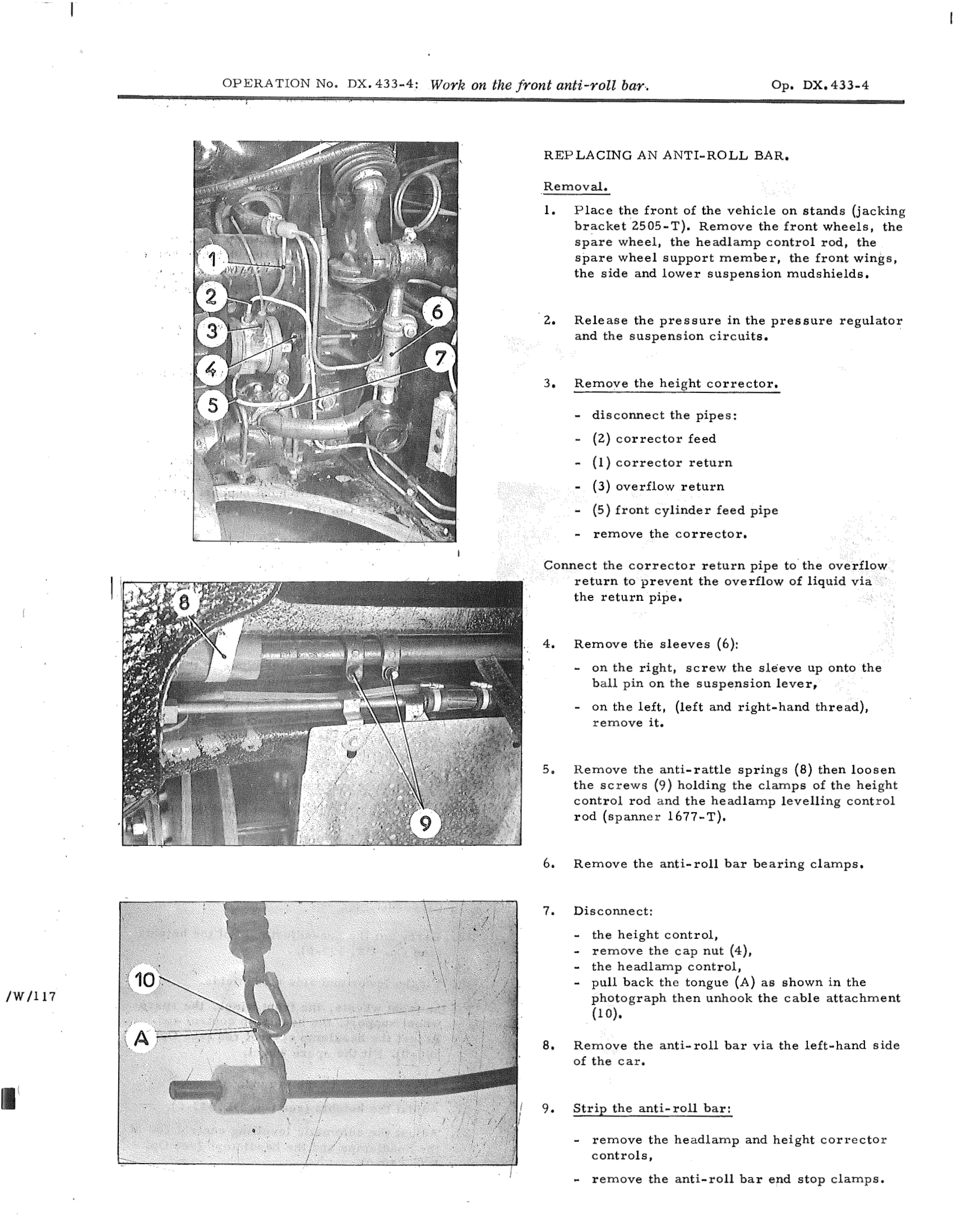 Work on the front anti-roll bar, page 341 of 750 — DS21 & DS21M / DS19A & DS19MA Repair Manual