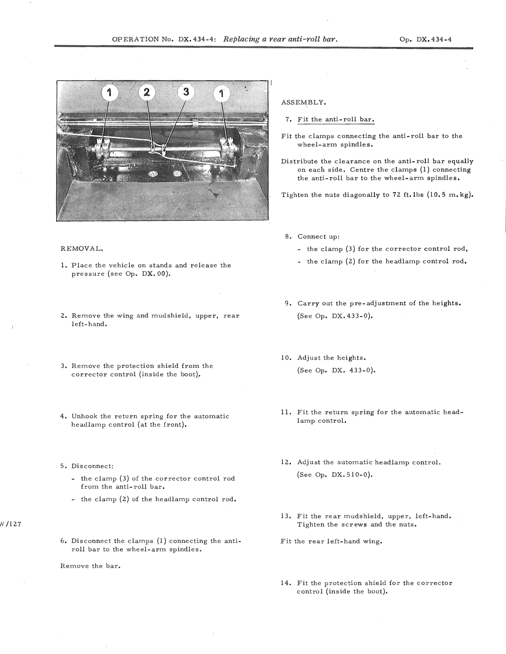 Replacing a rear anti-roll bar, page 353 of 750 — DS21 & DS21M / DS19A & DS19MA Repair Manual