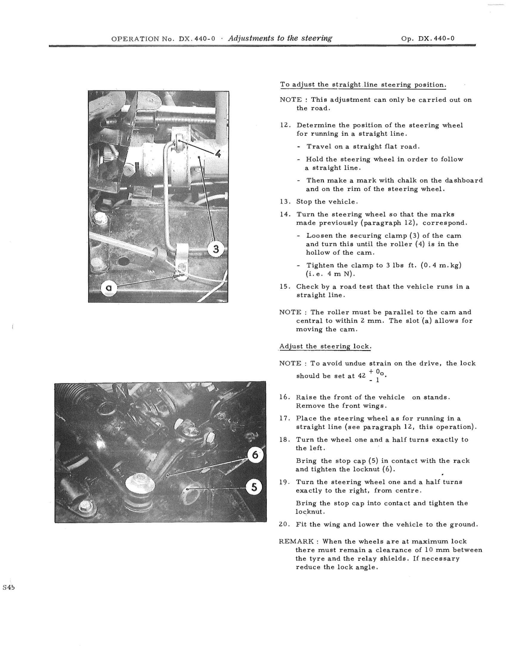 + Adjustments to the steering, page 363 of 750 — DS21 & DS21M / DS19A & DS19MA Repair Manual
